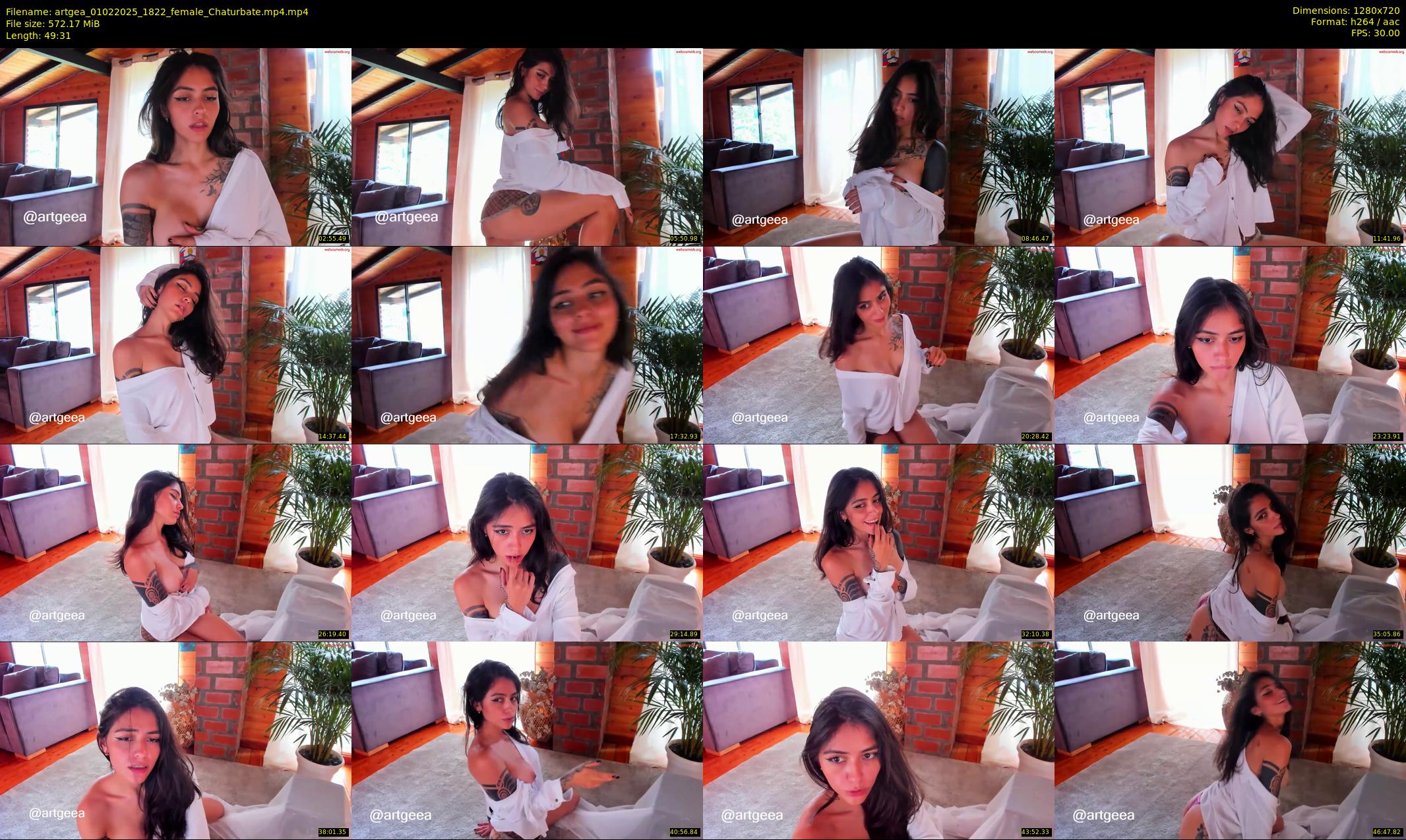 artgea — 50 minute Chaturbate female cam show recording, 720p, Feb 1, 2025