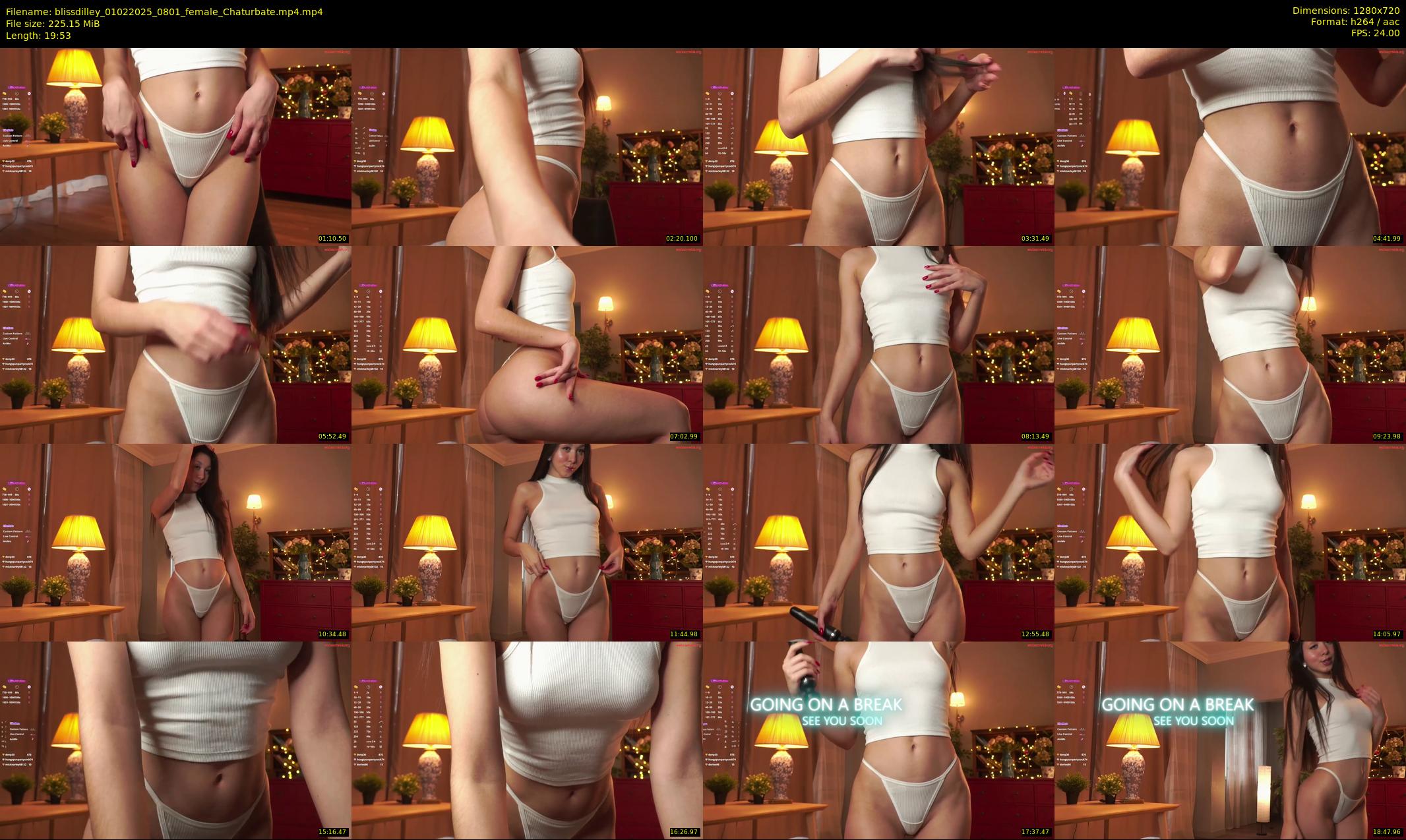 blissdilley — 20 minute Chaturbate female cam show recording, 720p, Feb 1, 2025