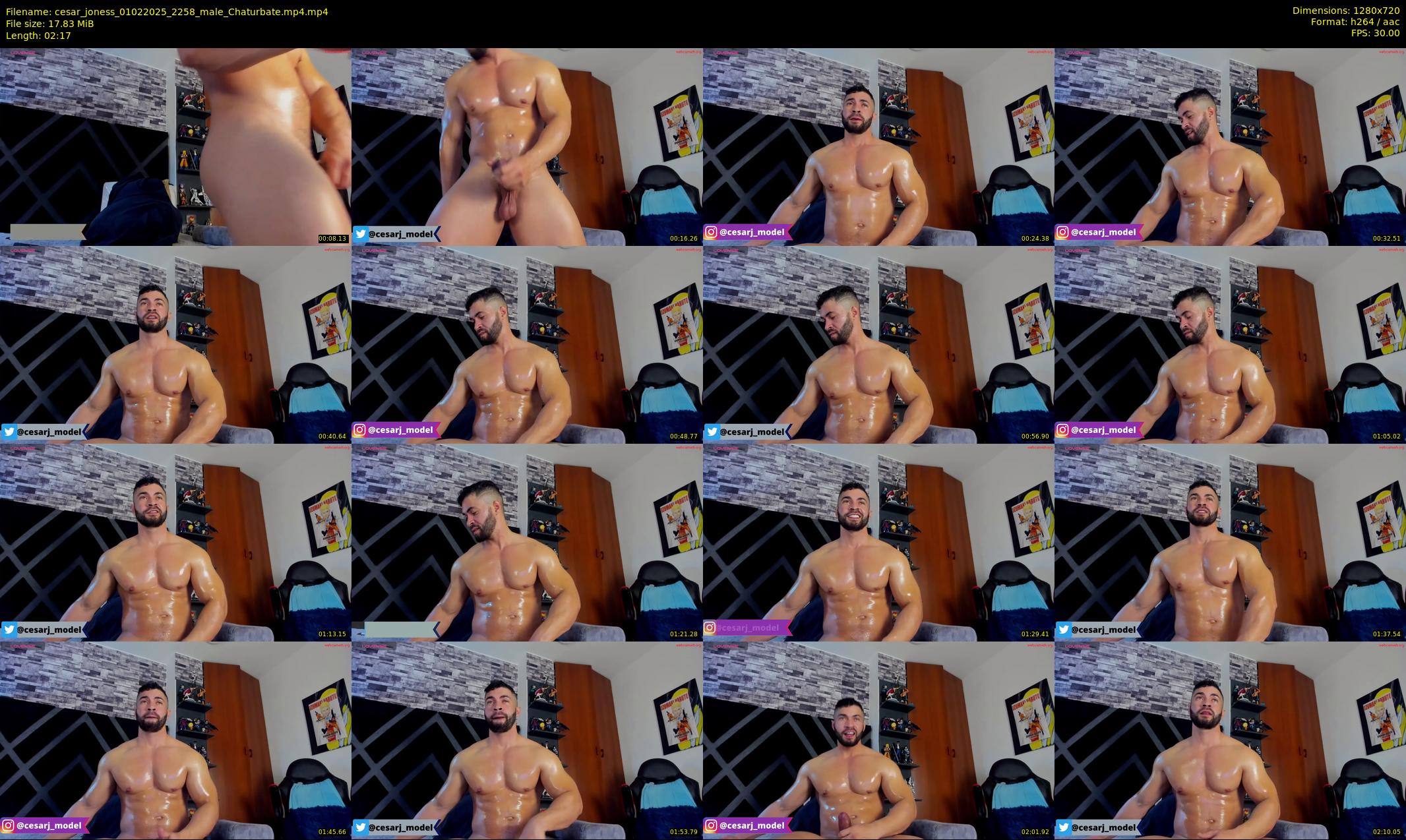cesar_joness — 3 minute Chaturbate male cam show recording, 720p, Feb 1, 2025