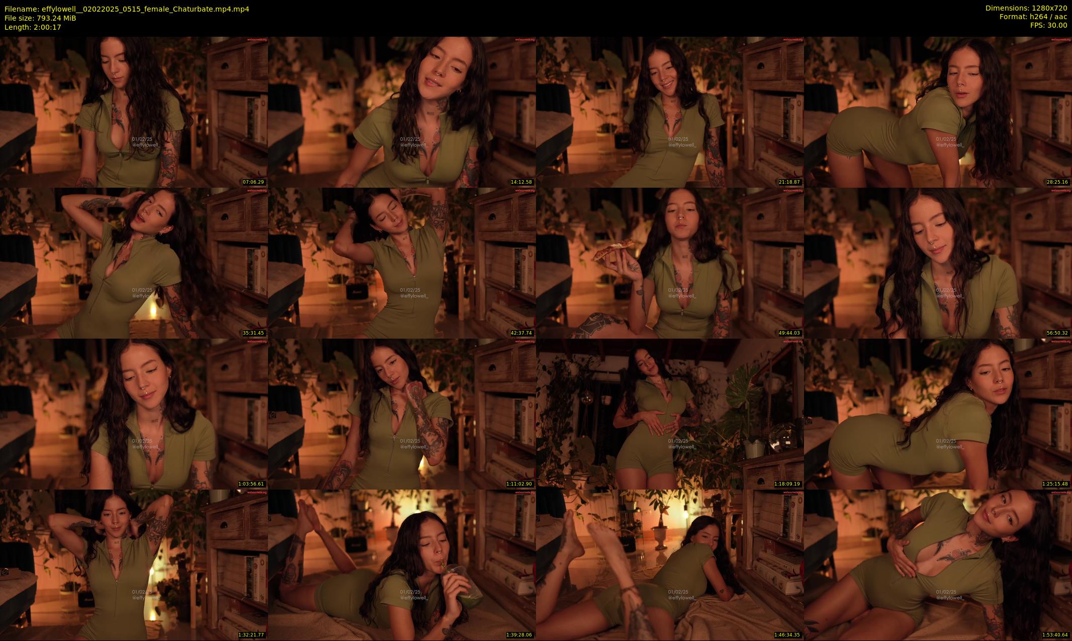 effylowell_ — 121 minute Chaturbate female cam show recording, 720p, Feb 2, 2025