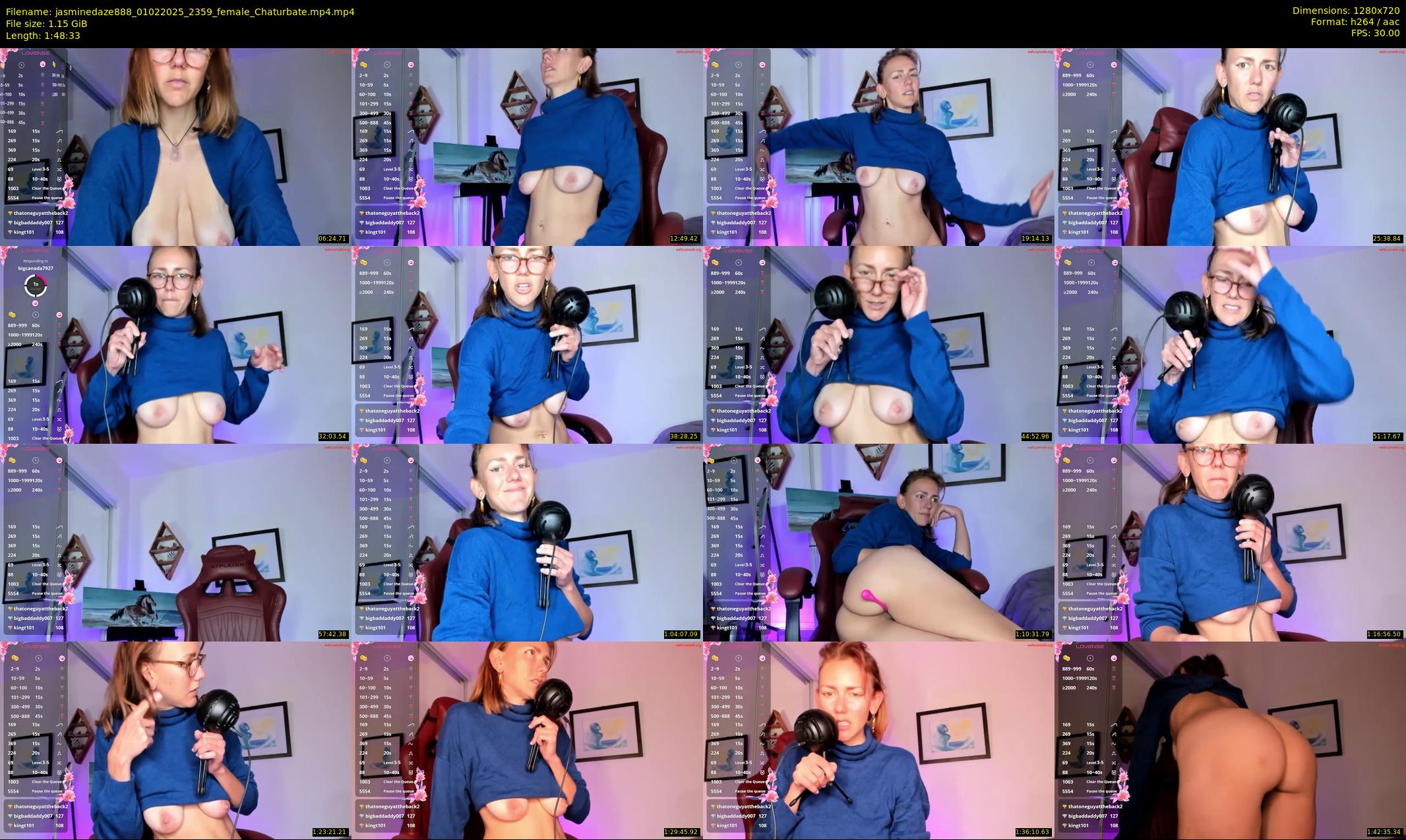 jasminedaze888 — 109 minute Chaturbate female cam show recording, 720p, Feb 1, 2025