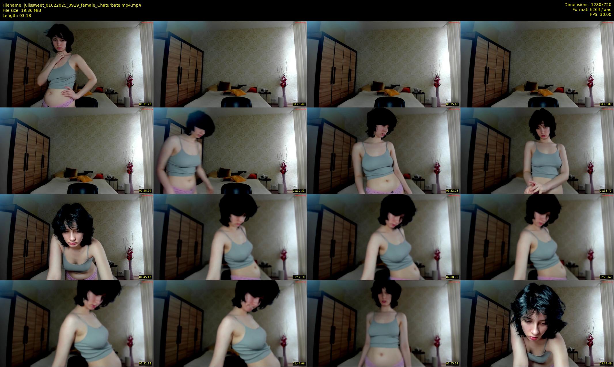 julissweet — 4 minute Chaturbate female cam show recording, 720p, Feb 1, 2025