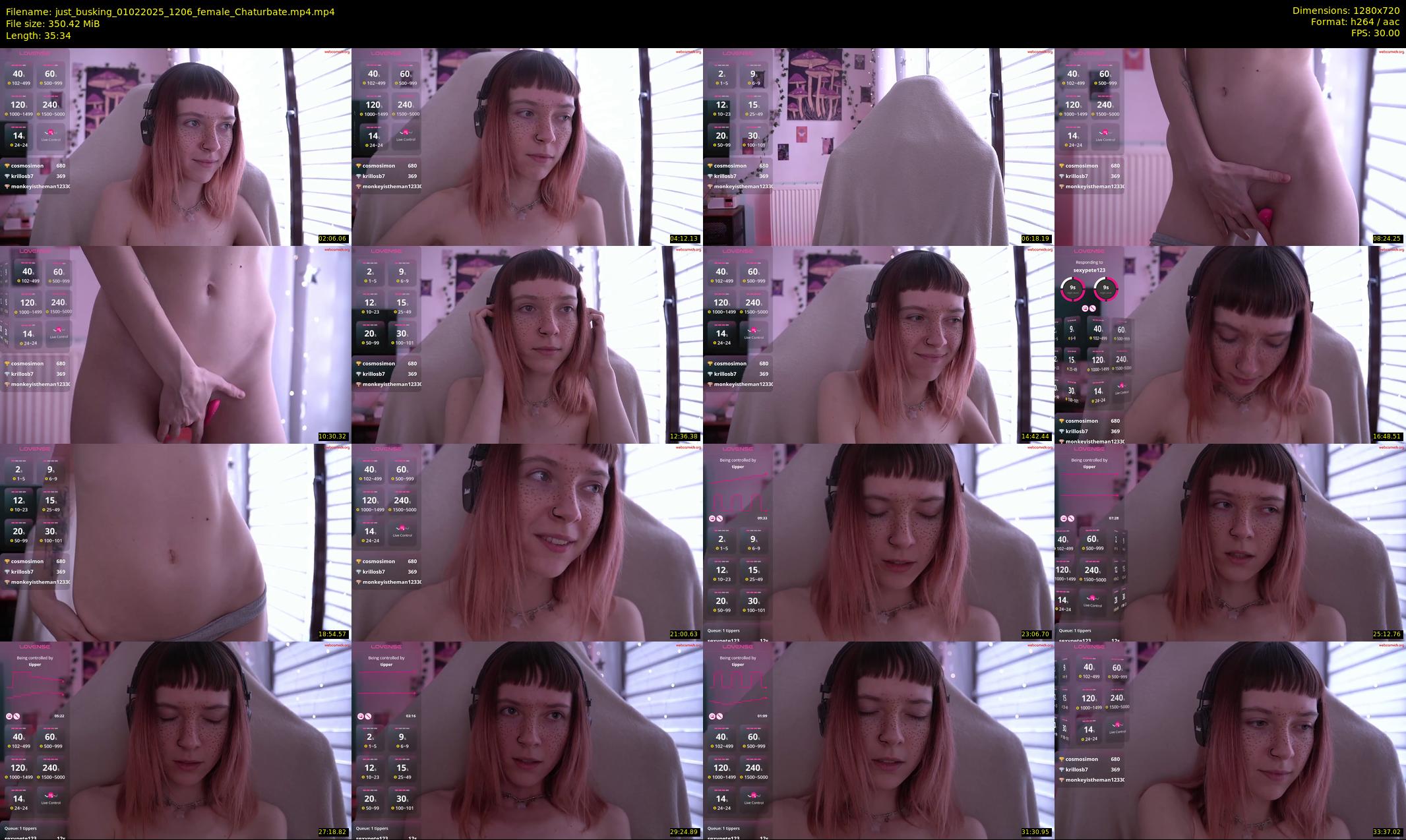 just_busking — 36 minute Chaturbate female cam show recording, 720p, Feb 1, 2025