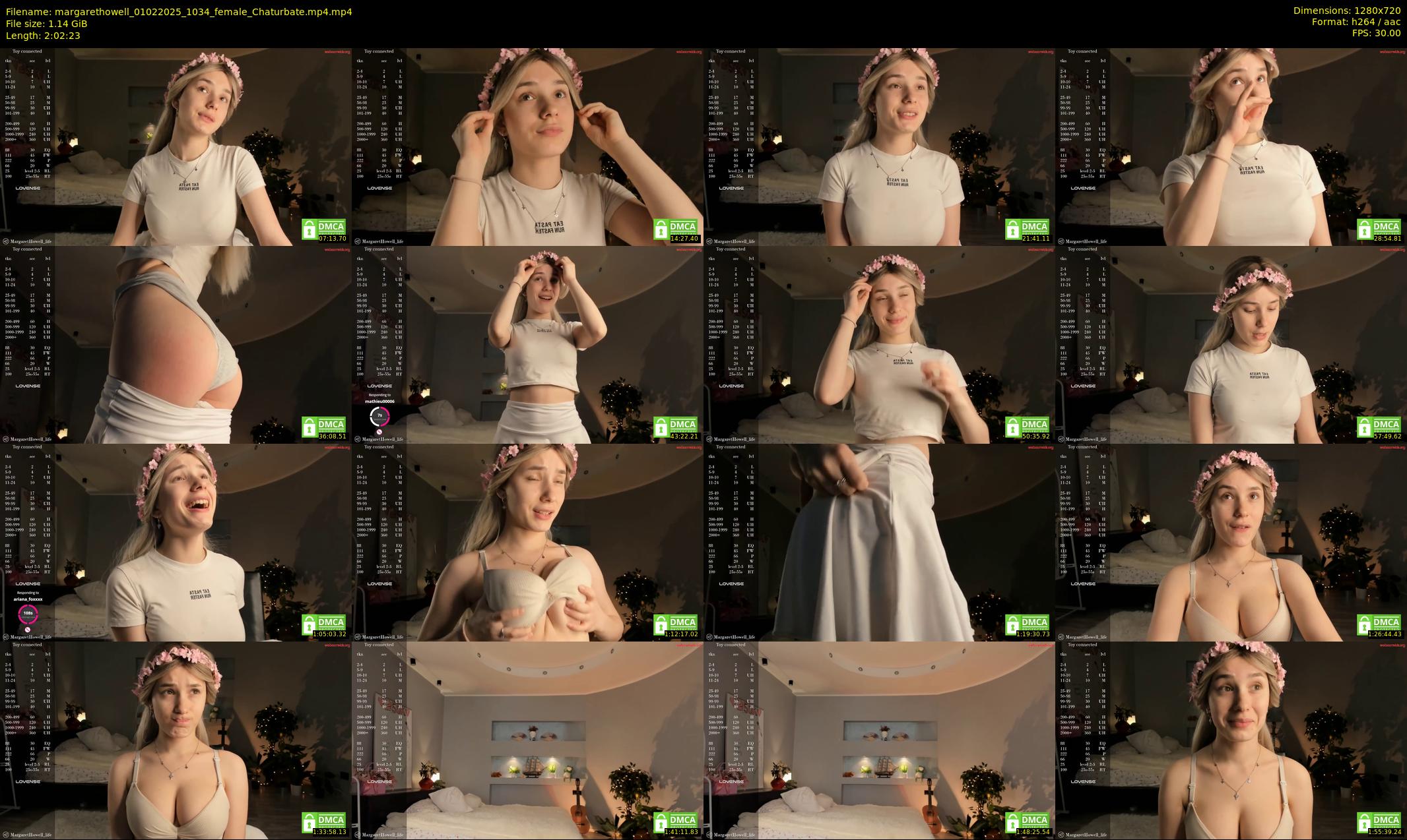 margarethowell — 123 minute Chaturbate female cam show recording, 720p, Feb 1, 2025