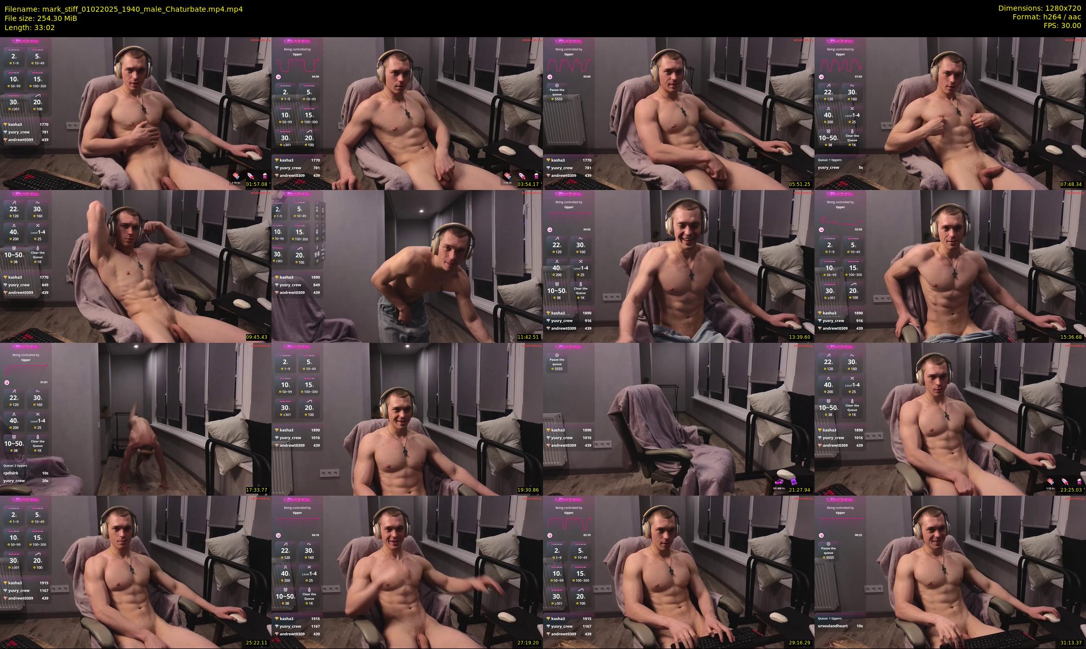 mark_stiff — 34 minute Chaturbate male cam show recording, 720p, Feb 1, 2025