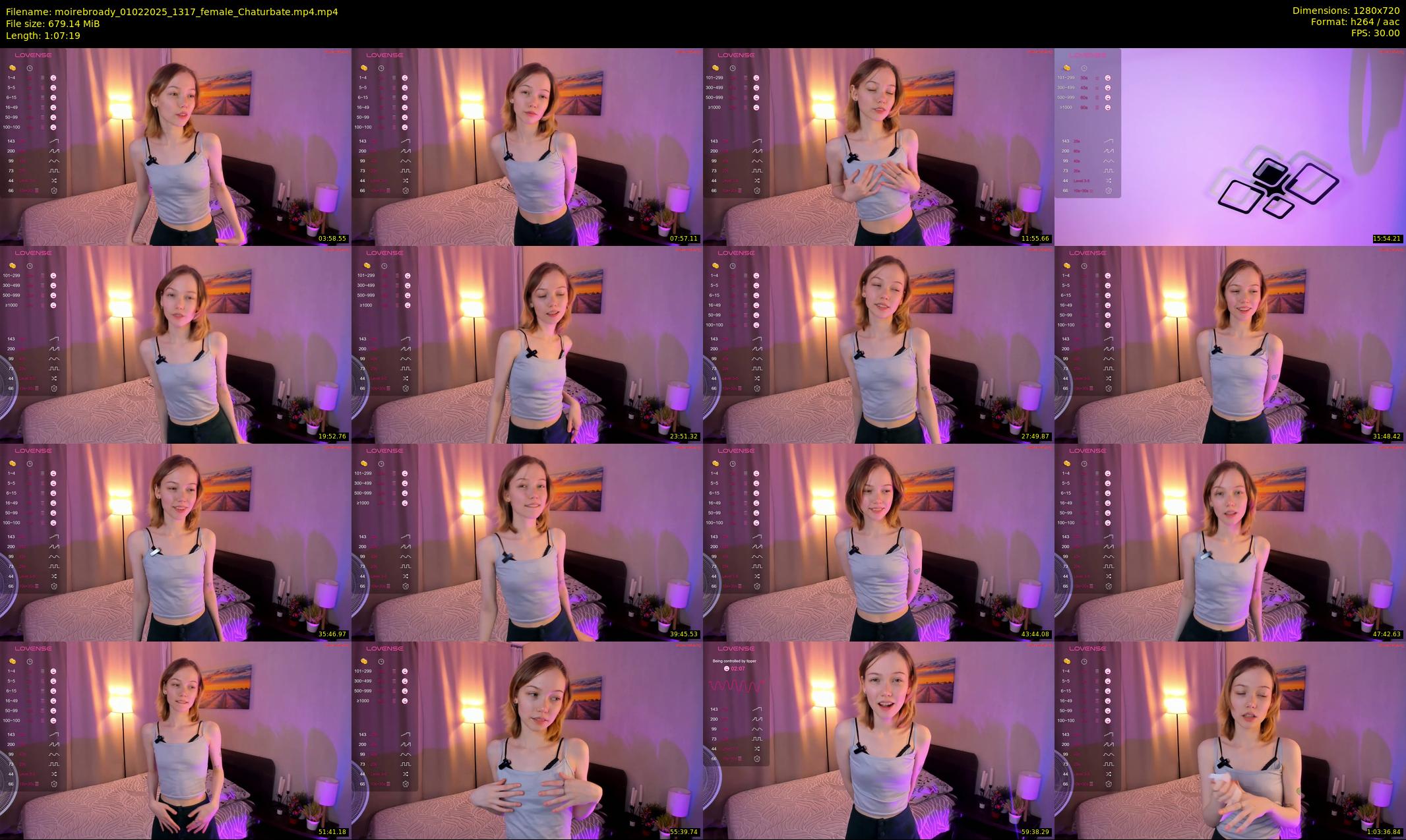 moirebroady — 68 minute Chaturbate female cam show recording, 720p, Feb 1, 2025