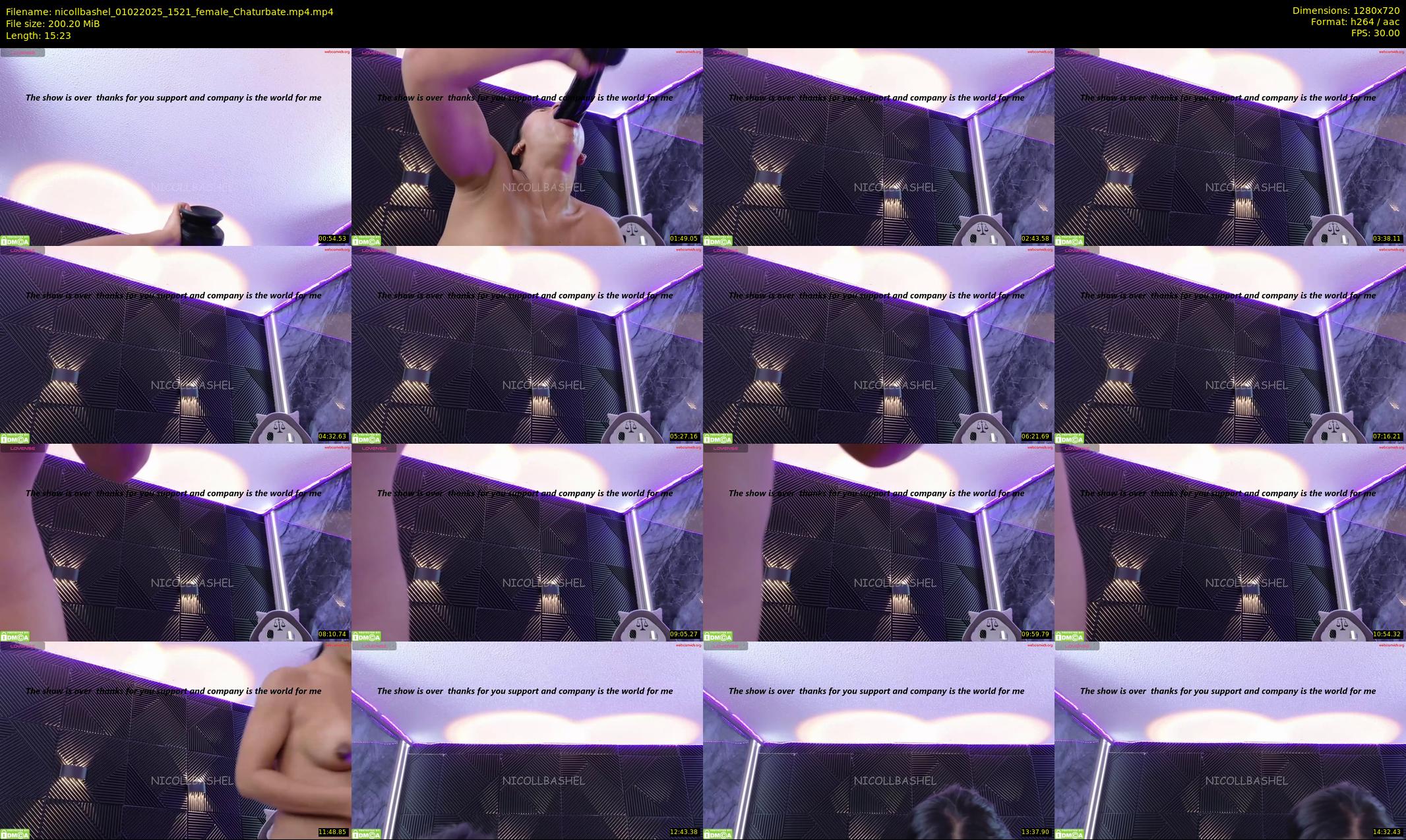 nicollbashel — 16 minute Chaturbate female cam show recording, 720p, Feb 1, 2025