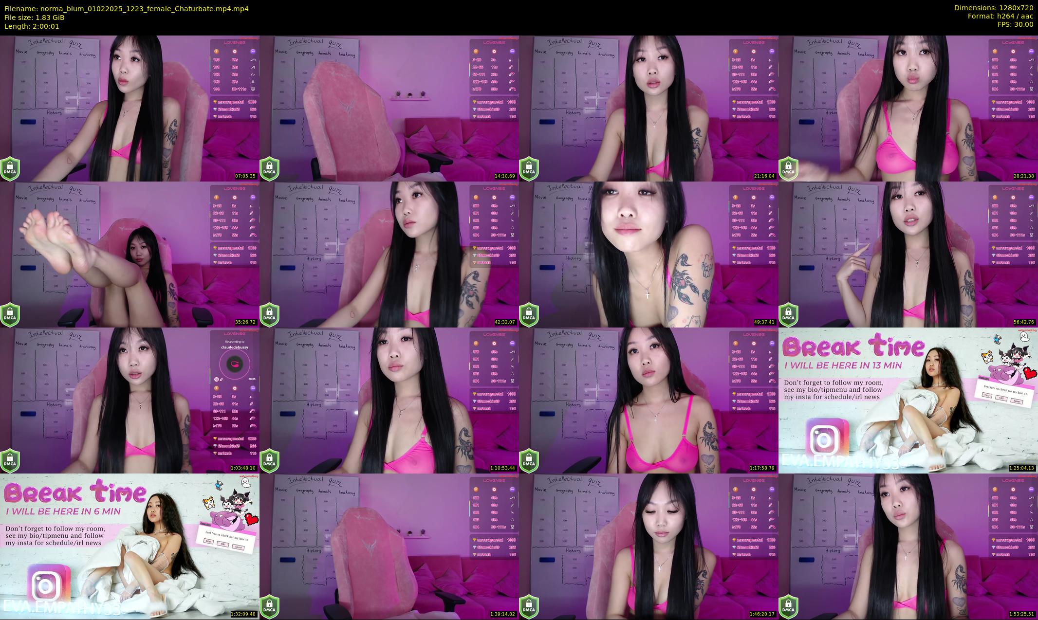 norma_blum — 121 minute Chaturbate female cam show recording, 720p, Feb 1, 2025