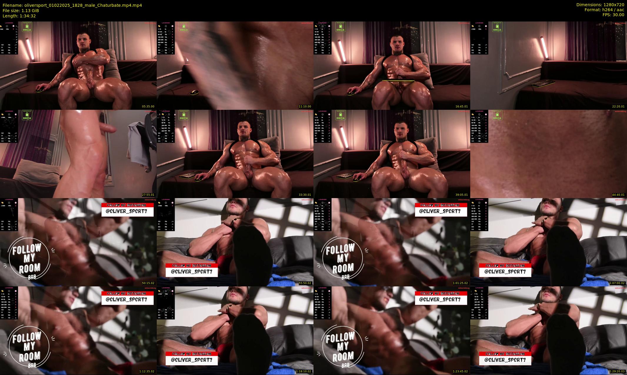 oliversport — 95 minute Chaturbate male cam show recording, 720p, Feb 1, 2025