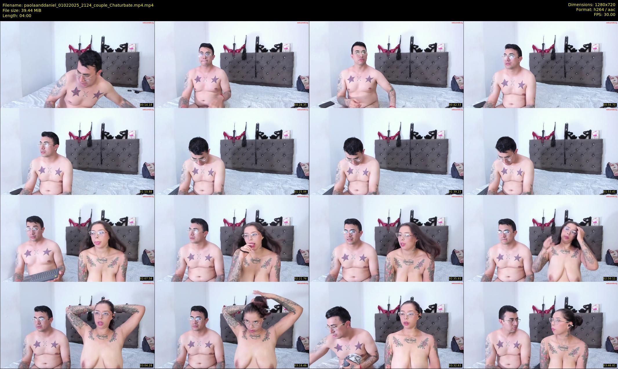 paolaanddaniel — 4 minute Chaturbate couple cam show recording, 720p, Feb 1, 2025