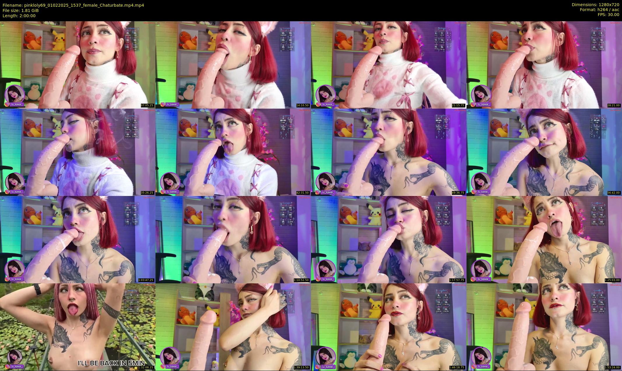 pinkloly69 — 120 minute Chaturbate female cam show recording, 720p, Feb 1, 2025