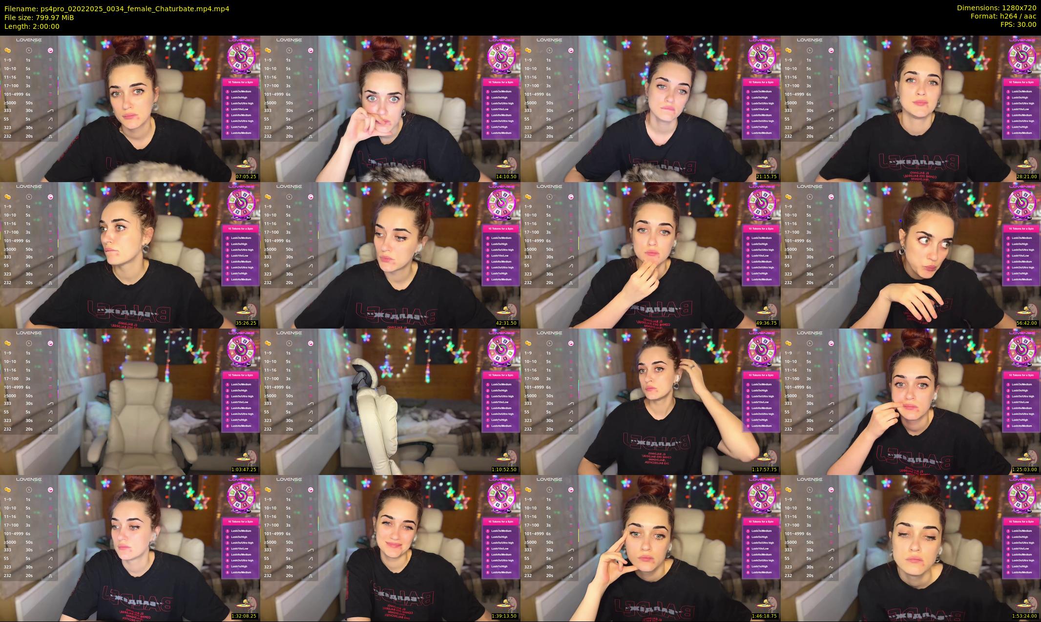 ps4pro — 120 minute Chaturbate female cam show recording, 720p, Feb 2, 2025