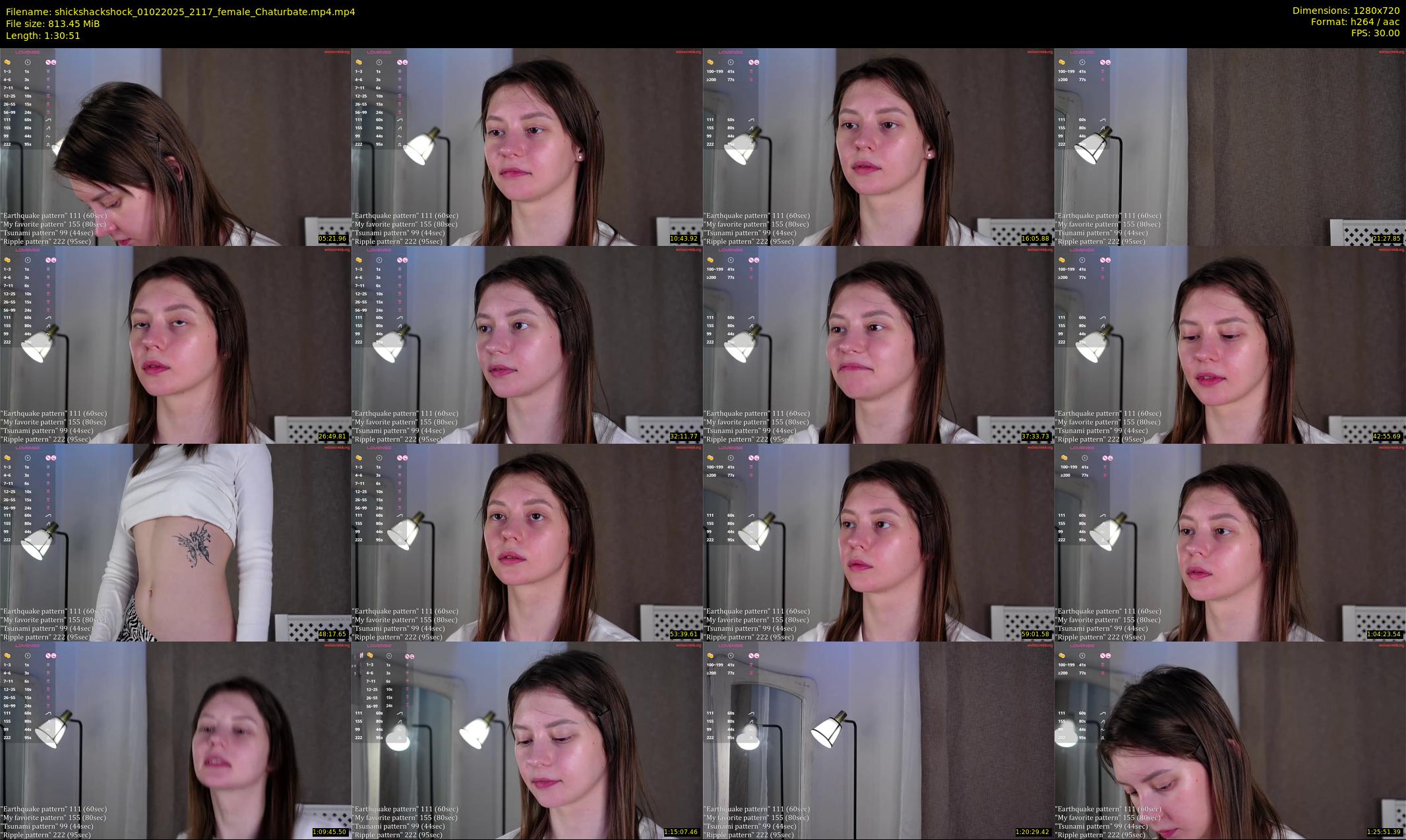 shickshackshock — 91 minute Chaturbate female cam show recording, 720p, Feb 1, 2025