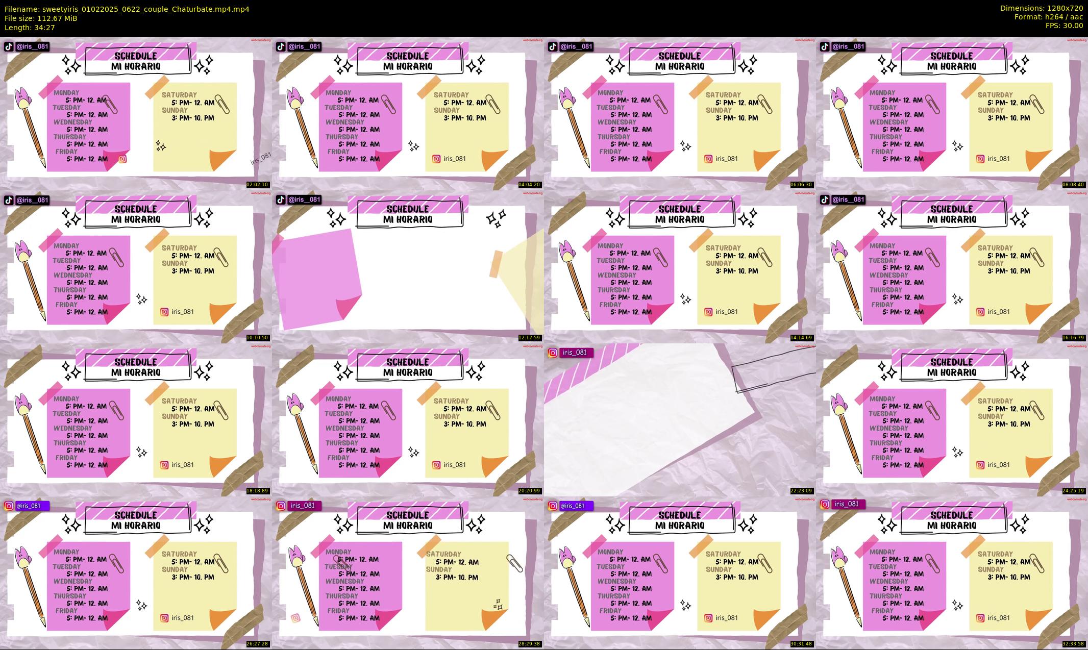 sweetyiris — 35 minute Chaturbate female cam show recording, 720p, Feb 1, 2025
