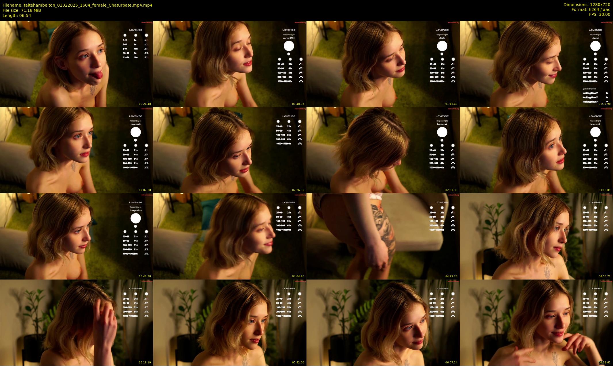 taitehambelton — 7 minute Chaturbate female cam show recording, 720p, Feb 1, 2025