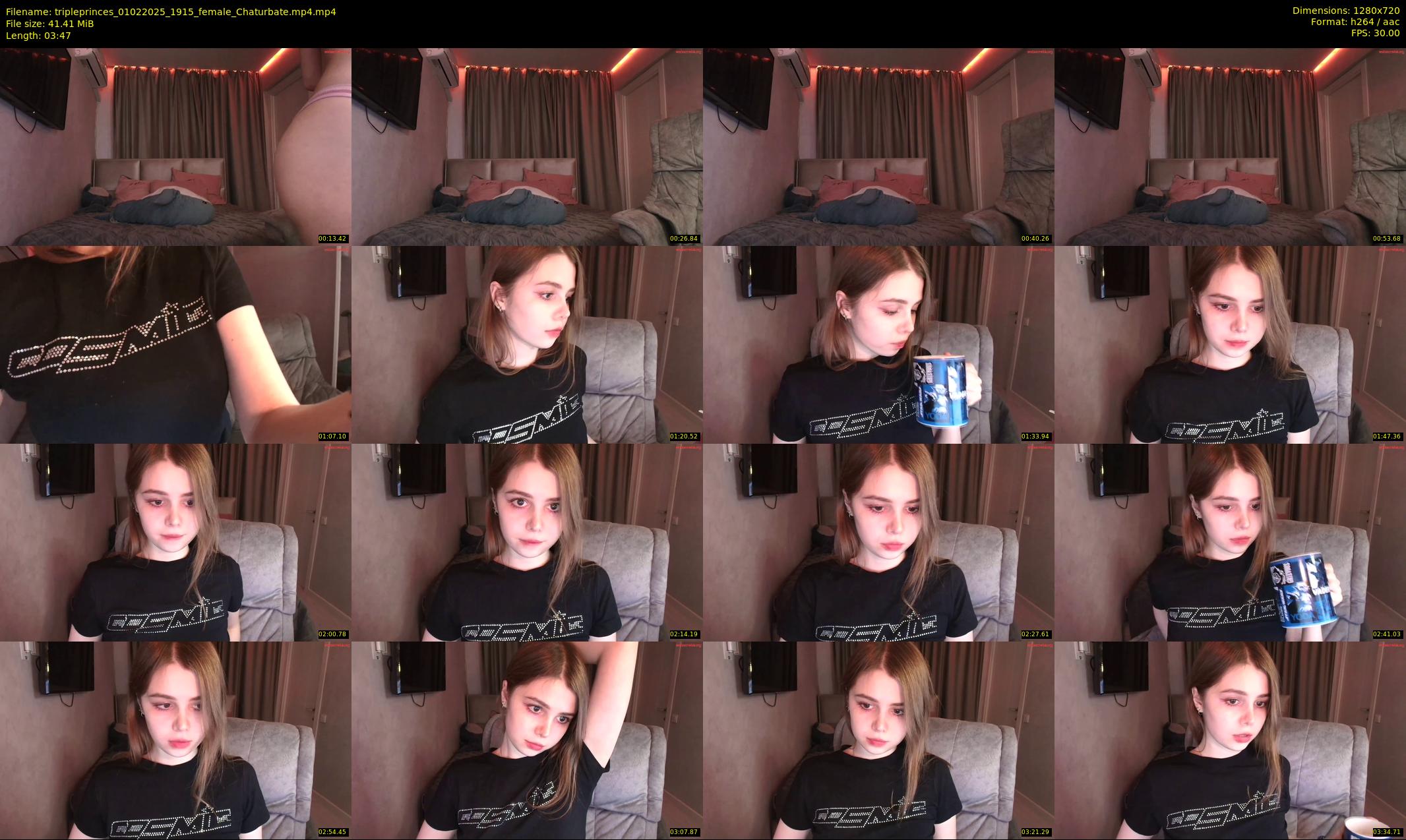 tripleprinces — 4 minute Chaturbate female cam show recording, 720p, Feb 1, 2025