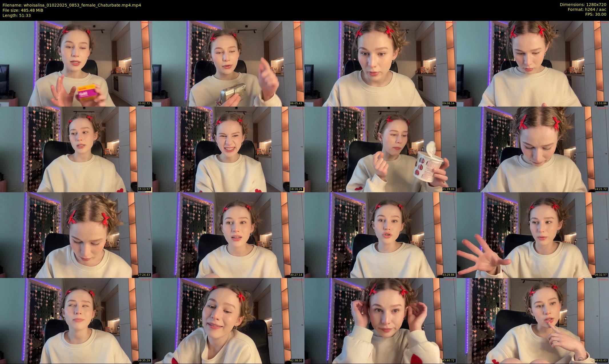 whoisalisa — 52 minute Chaturbate female cam show recording, 720p, Feb 1, 2025
