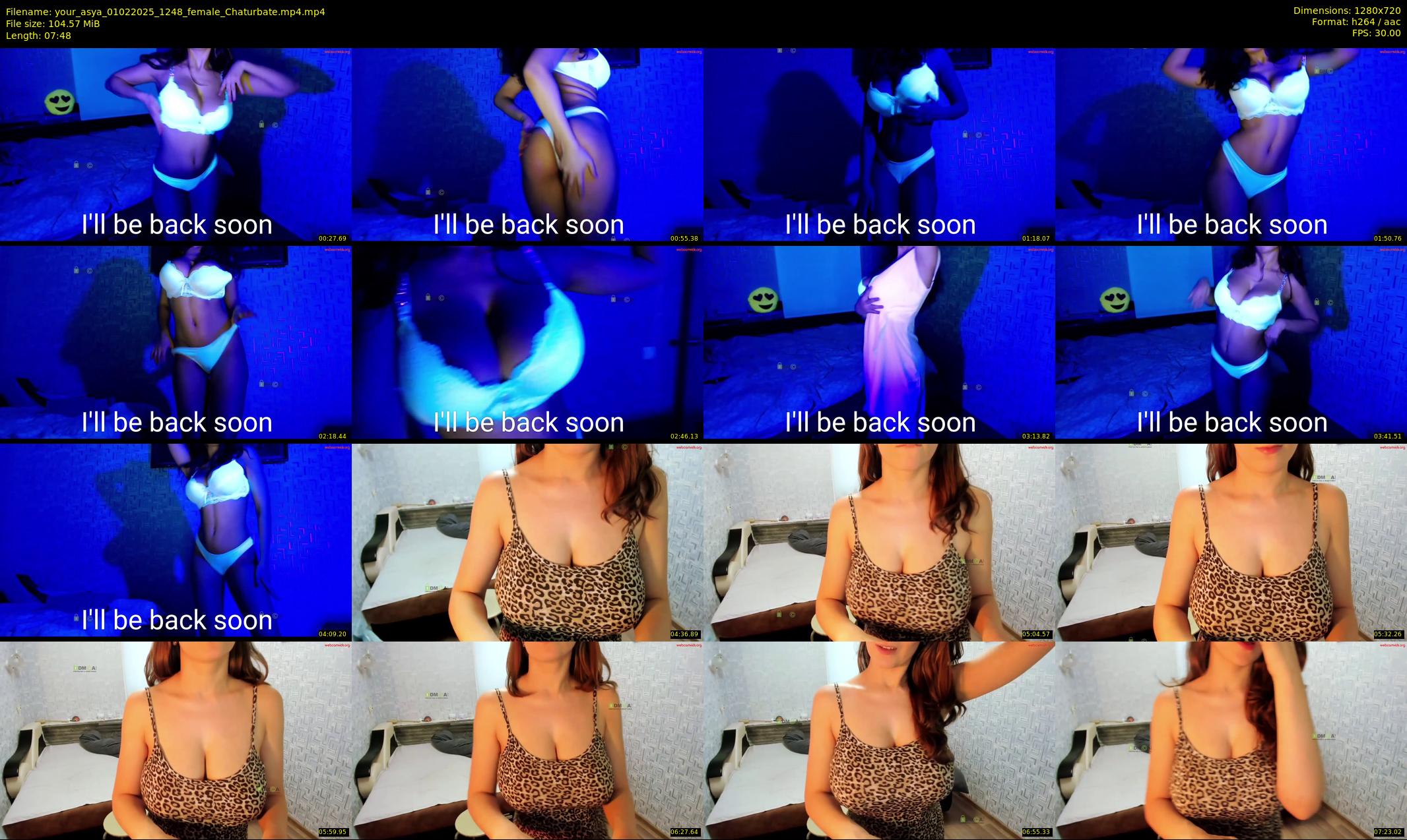 your_asya — 8 minute Chaturbate female cam show recording, 720p, Feb 1, 2025