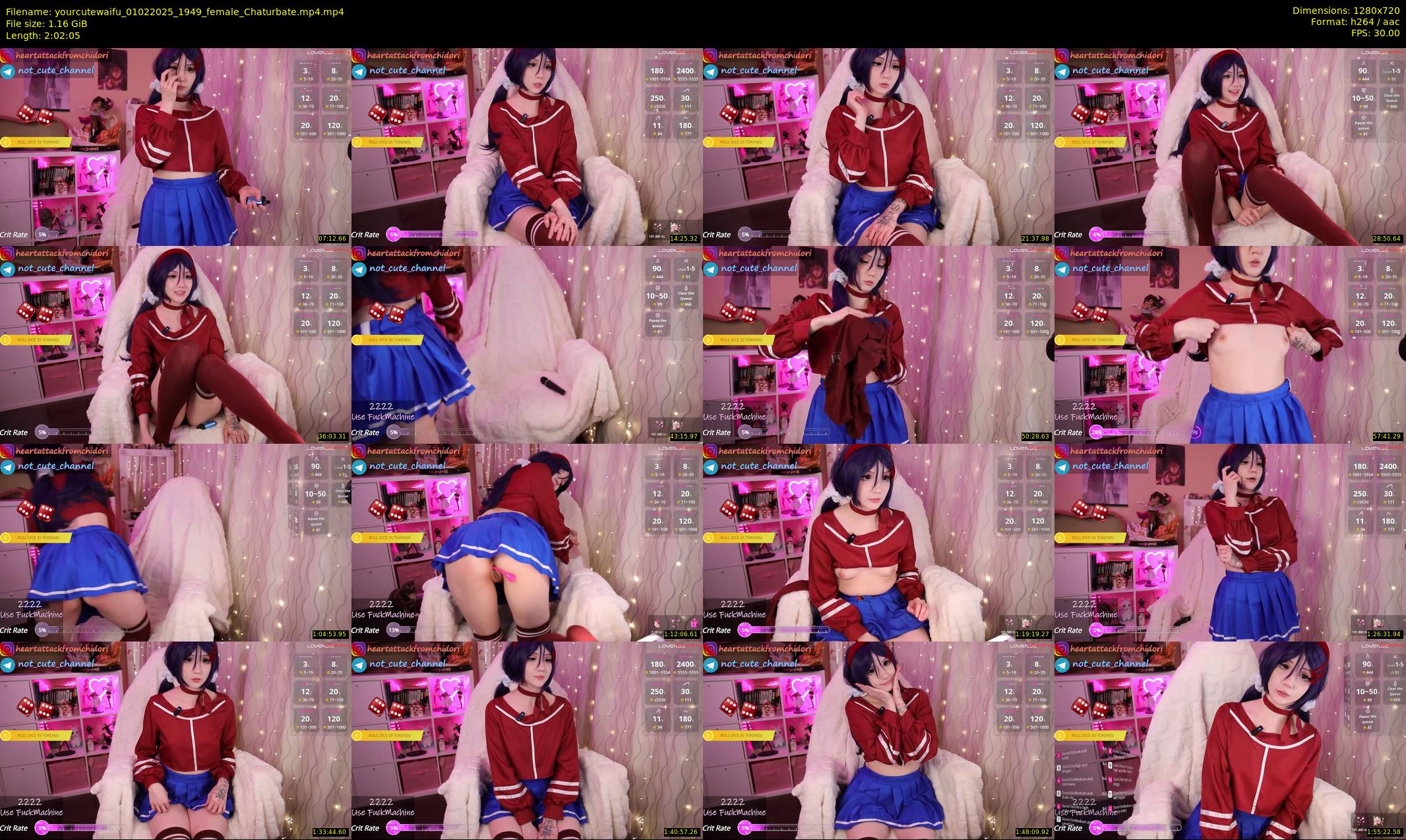 yourcutewaifu — 123 minute Chaturbate female cam show recording, 720p, Feb 1, 2025