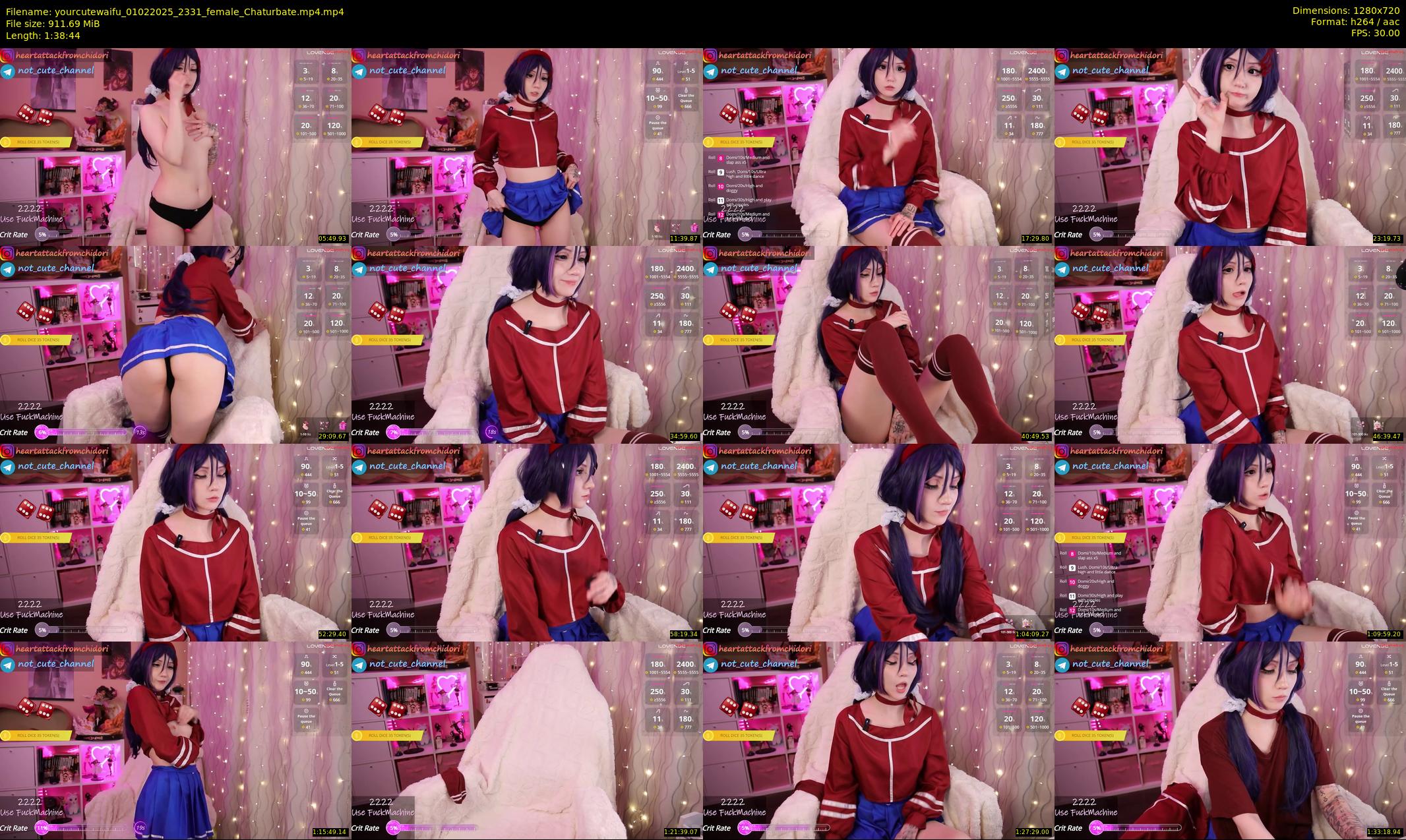 yourcutewaifu — 99 minute Chaturbate female cam show recording, 720p, Feb 1, 2025
