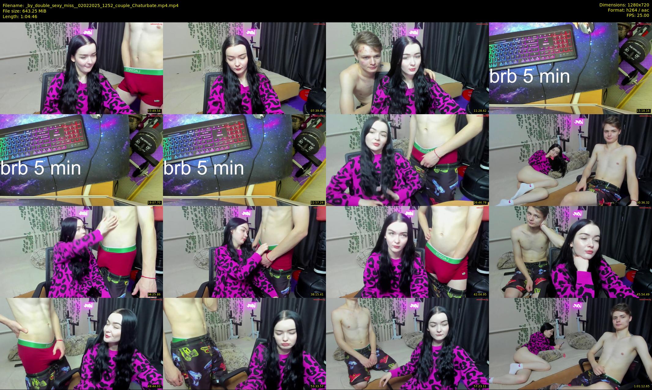 _by_double_sexy_miss_ — 65 minute Chaturbate couple cam show recording, 720p, Feb 2, 2025