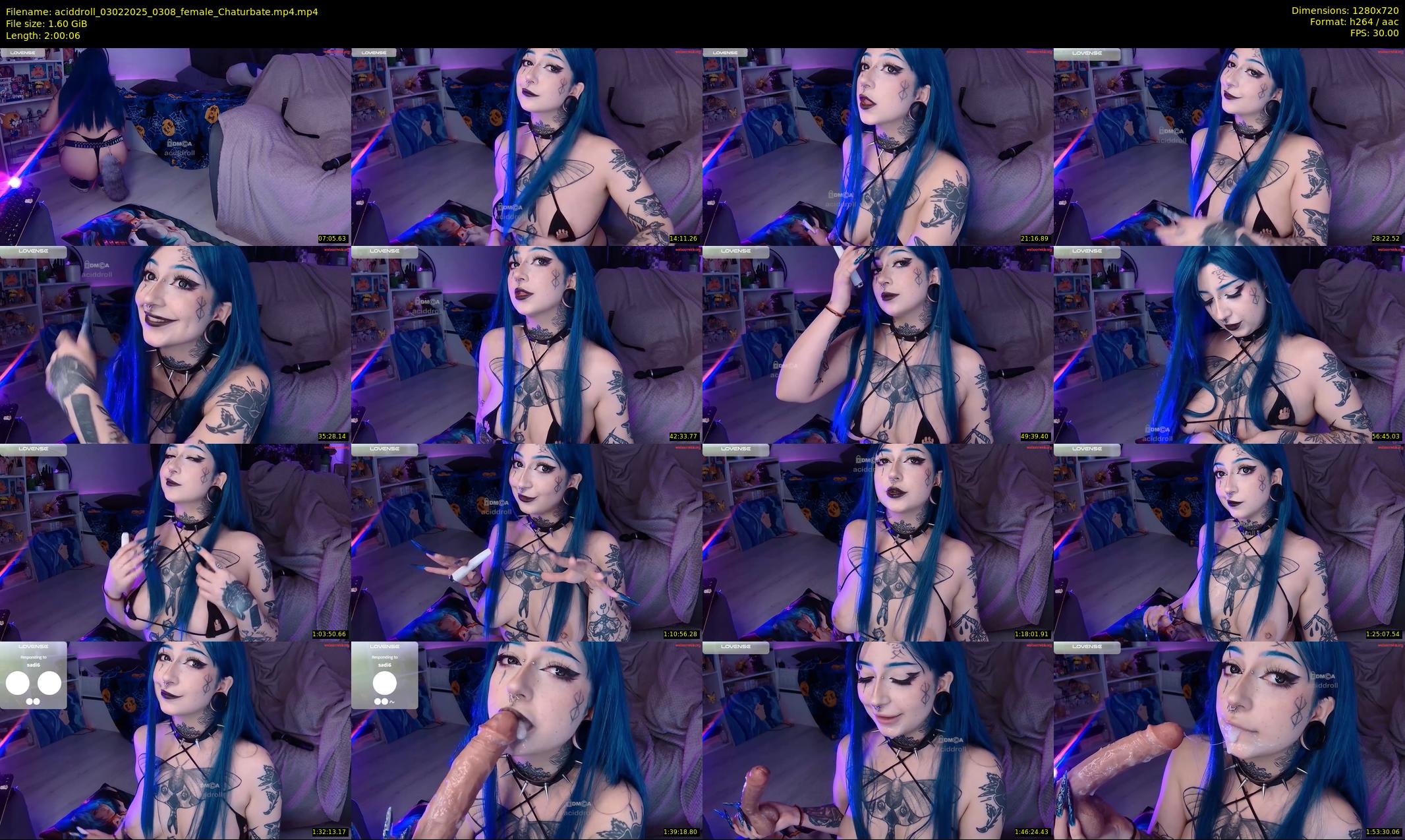 aciddroll — 121 minute Chaturbate female cam show recording, 720p, Feb 3, 2025