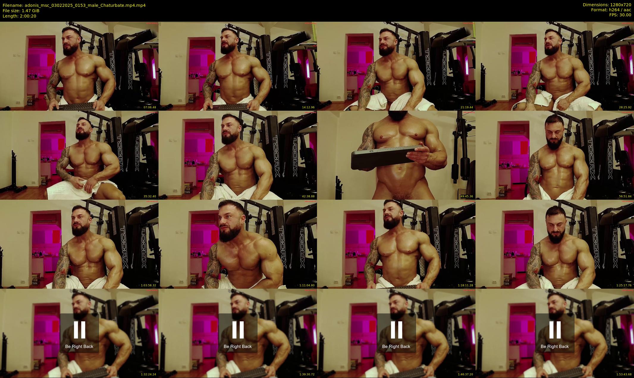 adonis_msc — 121 minute Chaturbate male cam show recording, 720p, Feb 3, 2025