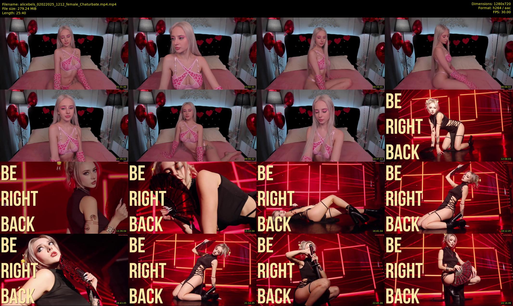 alicebels — 26 minute Chaturbate female cam show recording, 720p, Feb 2, 2025
