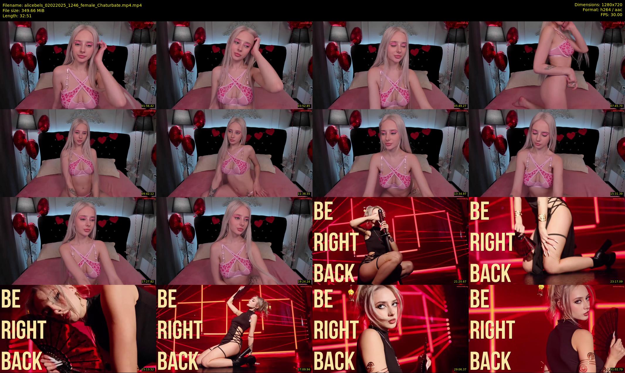 alicebels — 33 minute Chaturbate female cam show recording, 720p, Feb 2, 2025