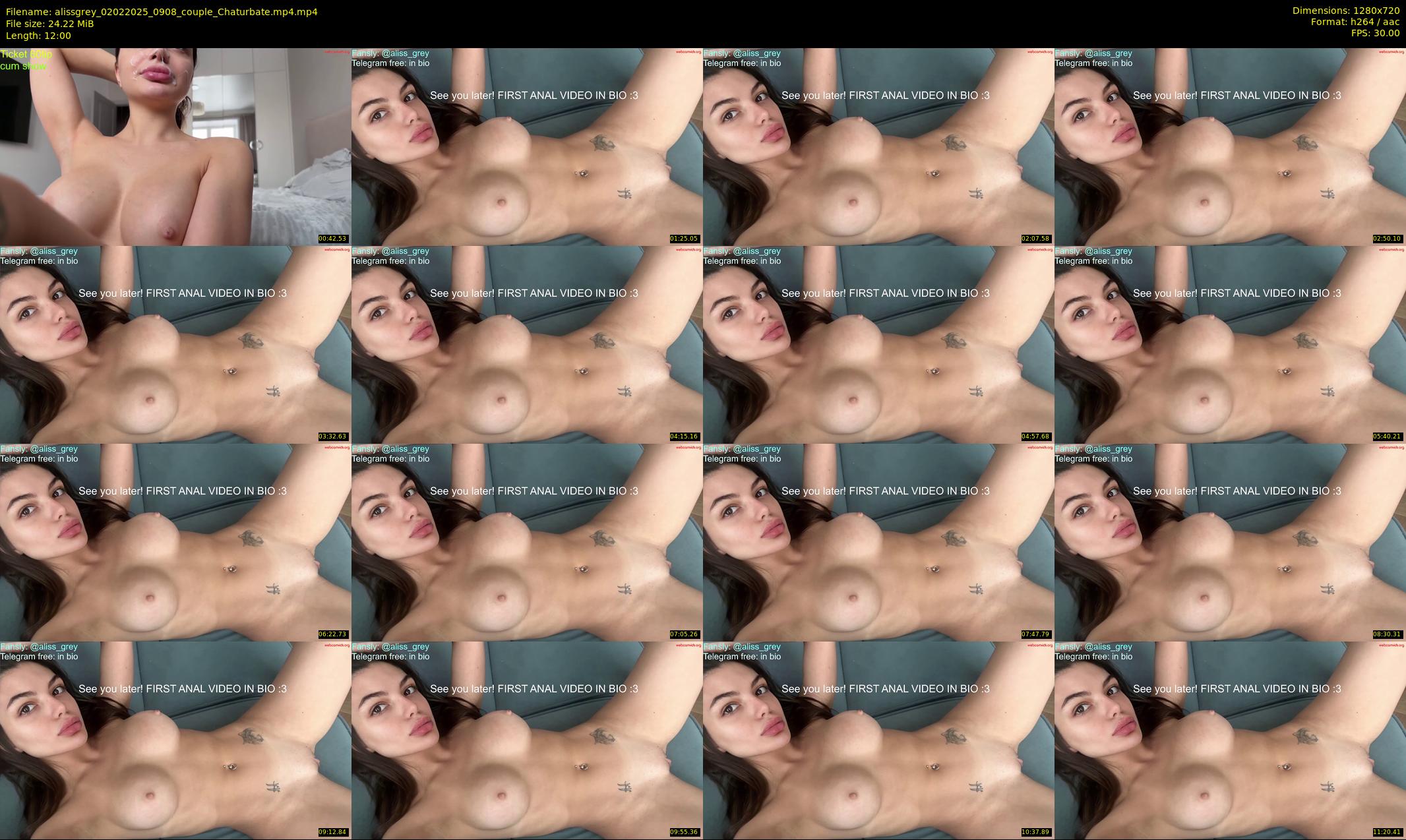 alissgrey — 12 minute Chaturbate couple cam show recording, 720p, Feb 2, 2025