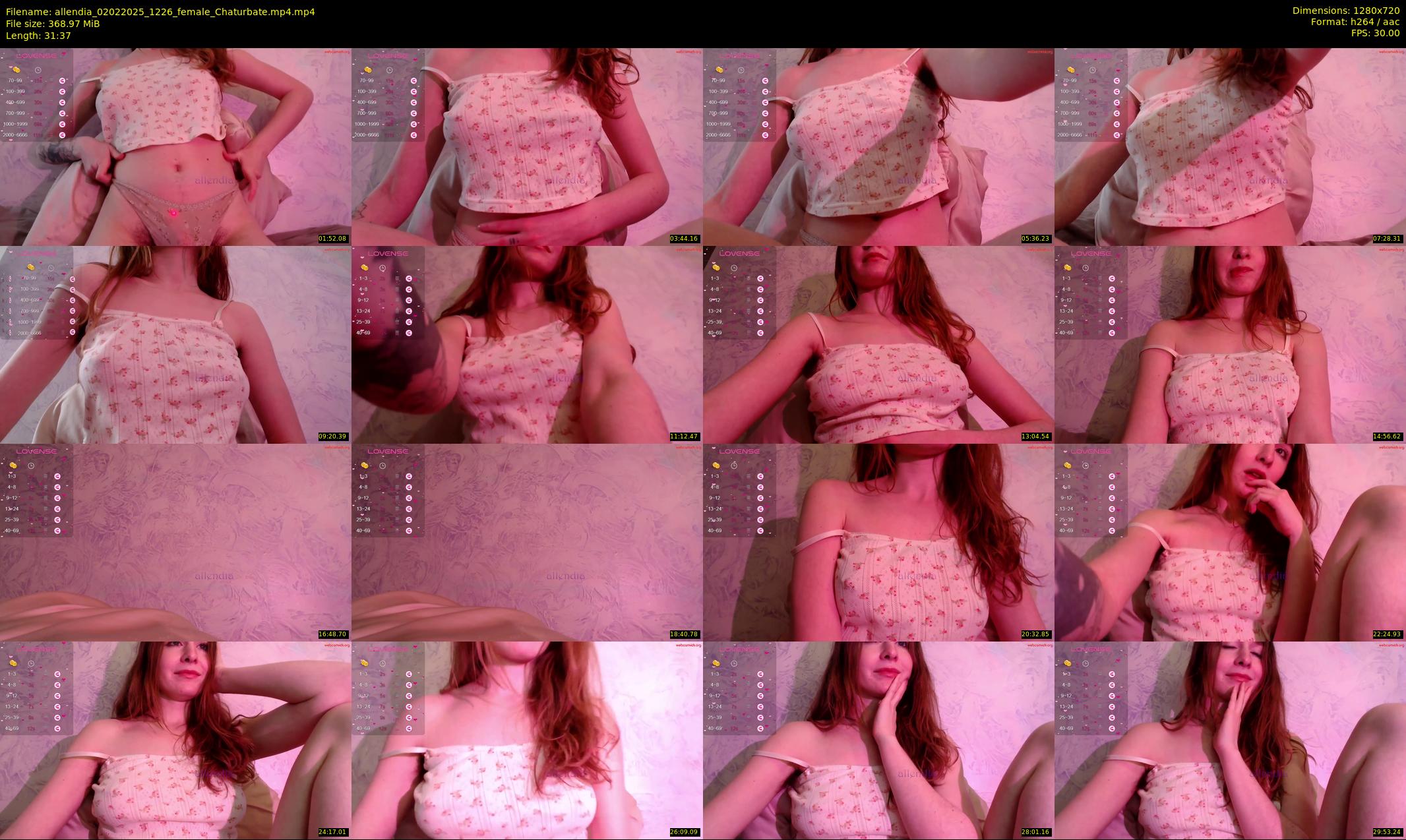 allendia — 32 minute Chaturbate female cam show recording, 720p, Feb 2, 2025