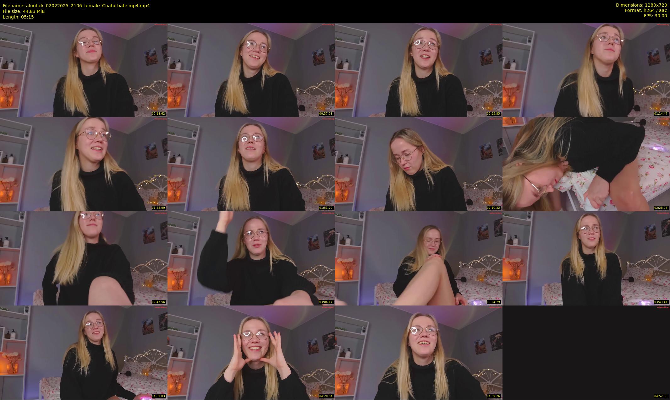 aluntick — 6 minute Chaturbate female cam show recording, 720p, Feb 2, 2025