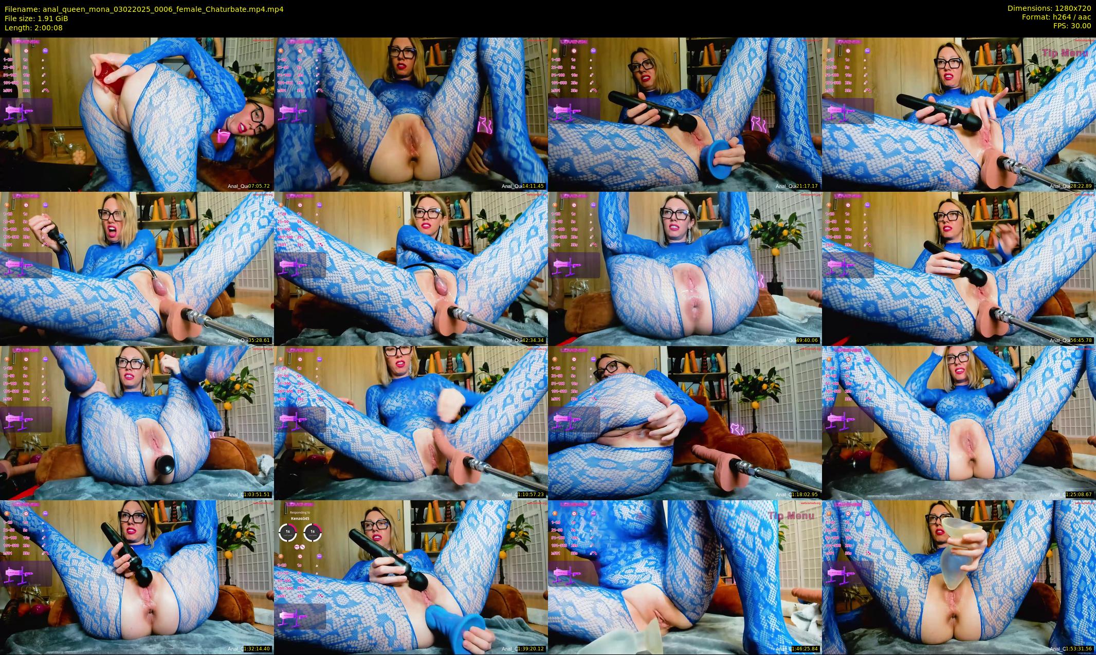 anal_queen_mona — 121 minute Chaturbate female cam show recording, 720p, Feb 3, 2025