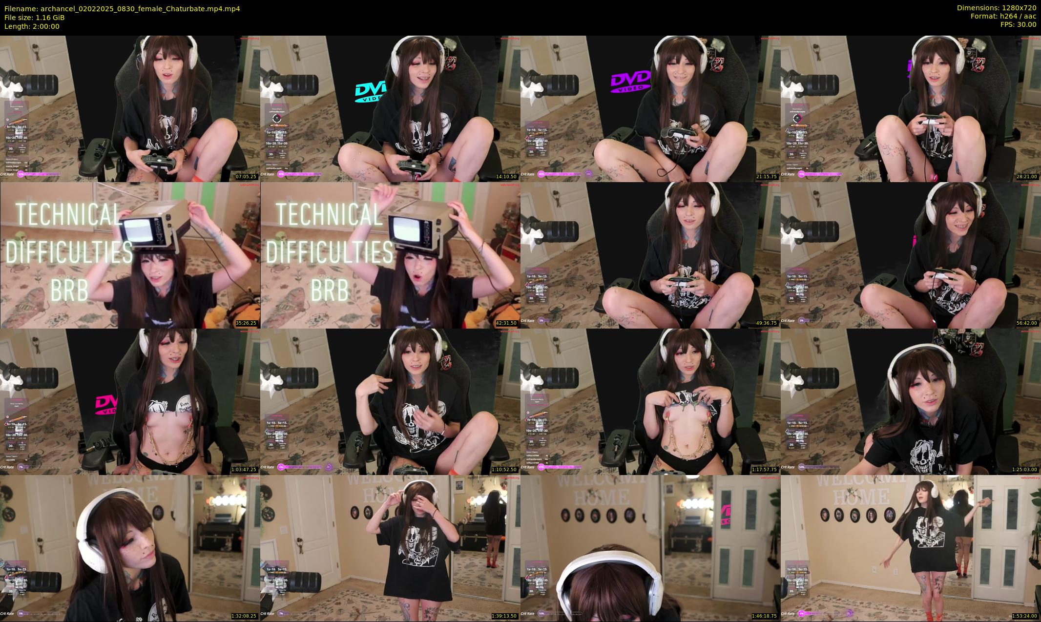 archancel — 120 minute Chaturbate female cam show recording, 720p, Feb 2, 2025
