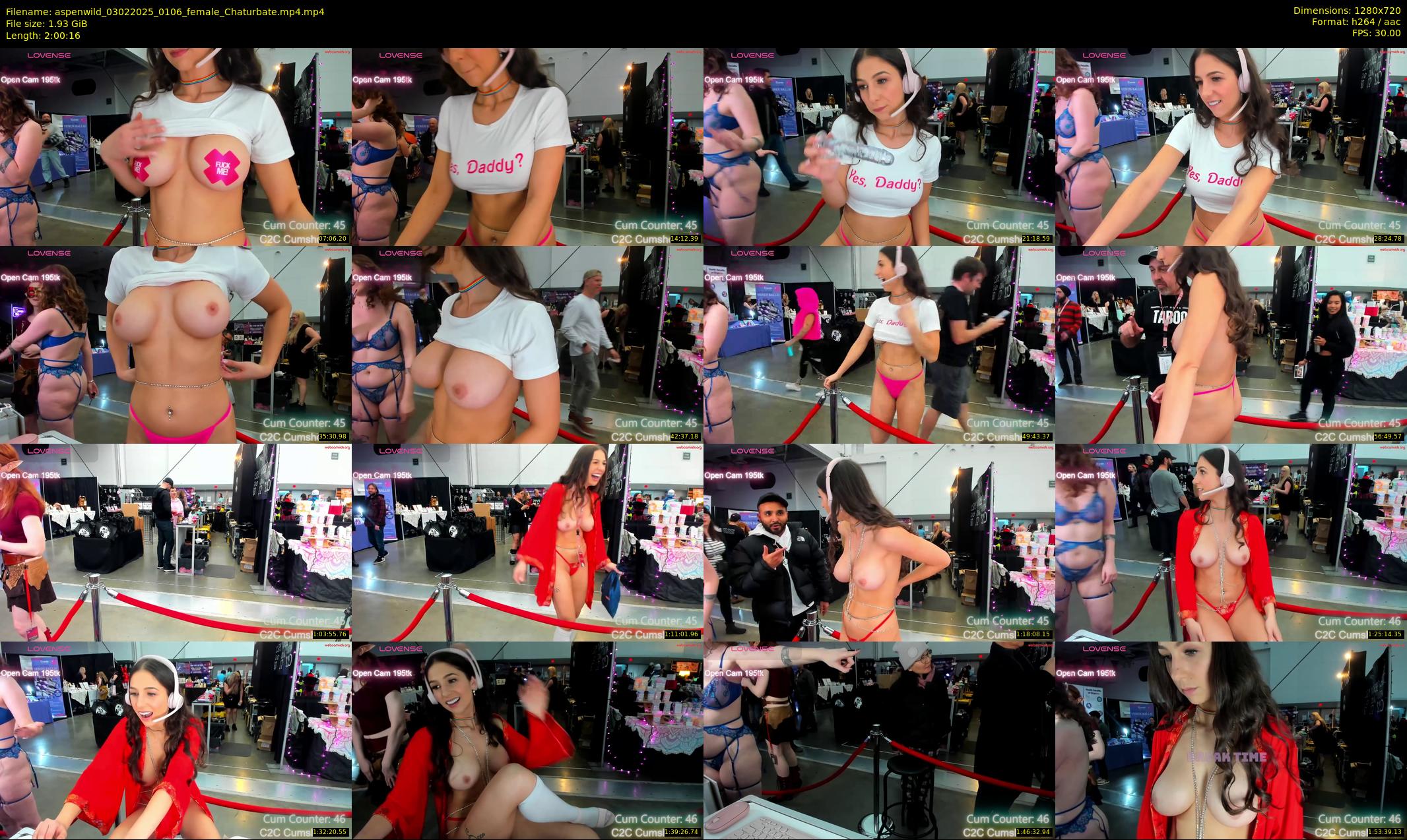aspenwild — 121 minute Chaturbate female cam show recording, 720p, Feb 3, 2025