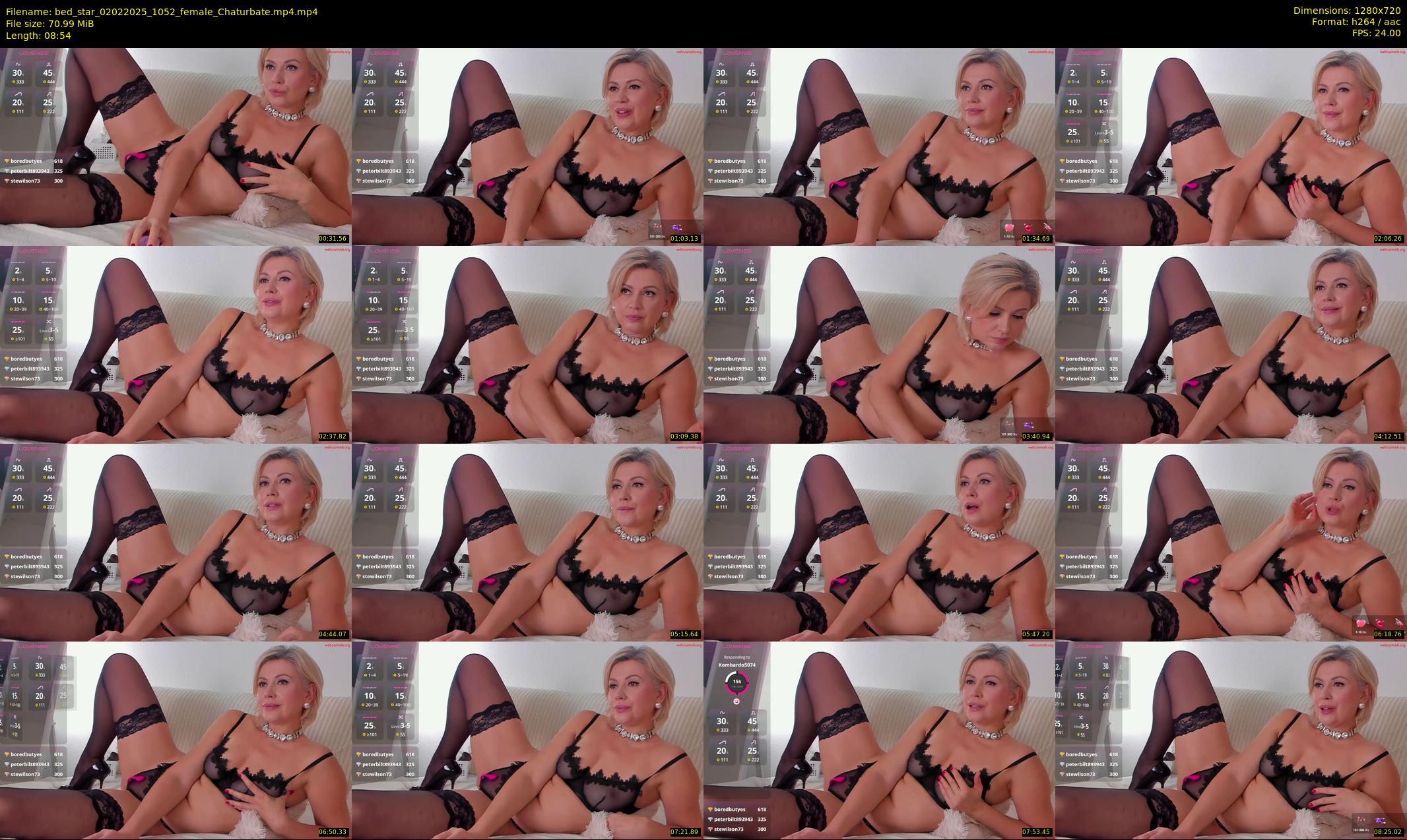 bed_star — 9 minute Chaturbate female cam show recording, 720p, Feb 2, 2025