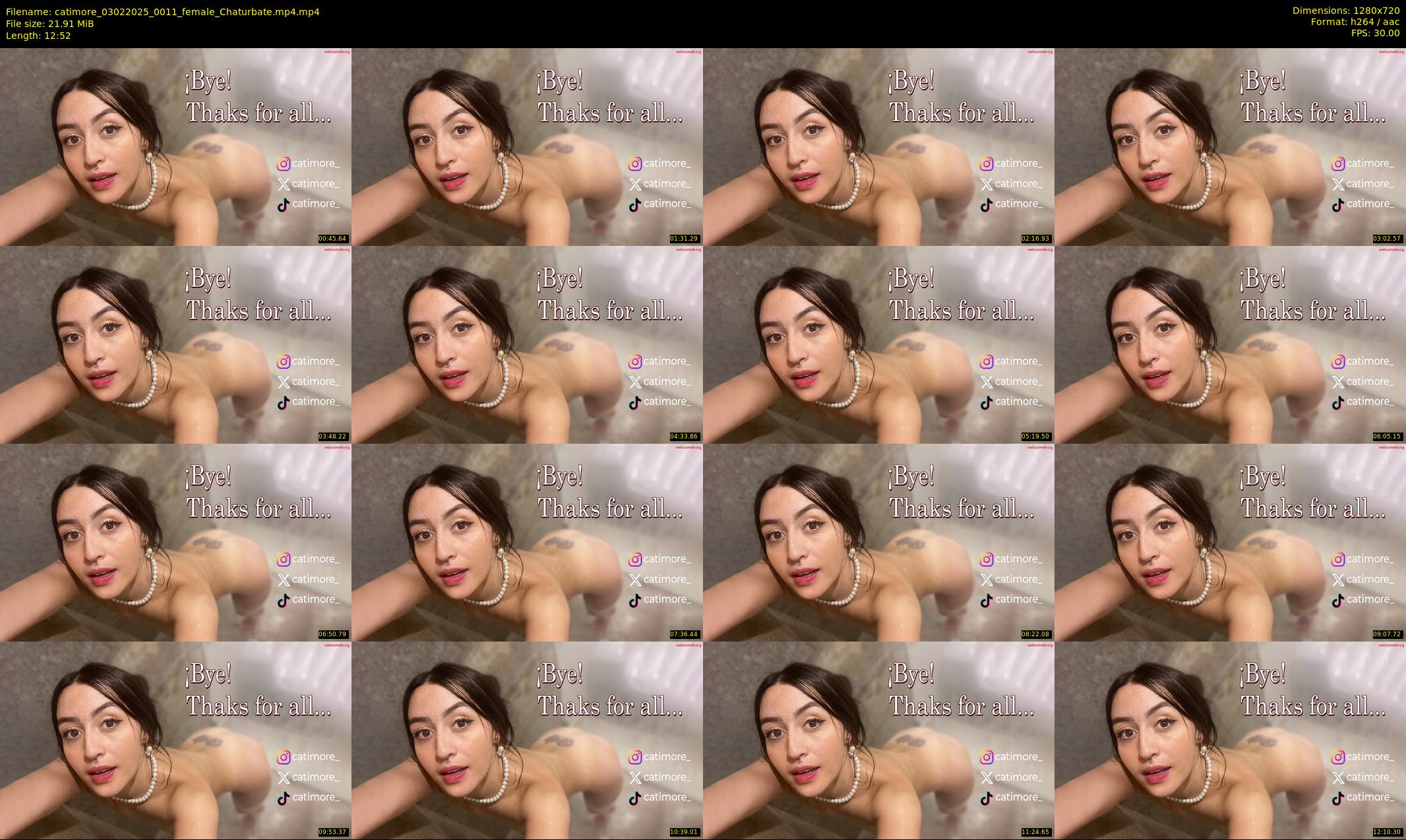 catimore — 13 minute Chaturbate female cam show recording, 720p, Feb 3, 2025