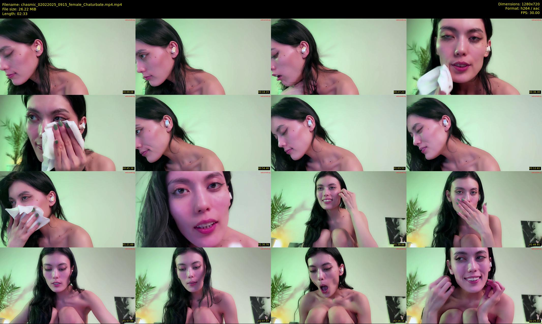 chasmic — 3 minute Chaturbate female cam show recording, 720p, Feb 2, 2025