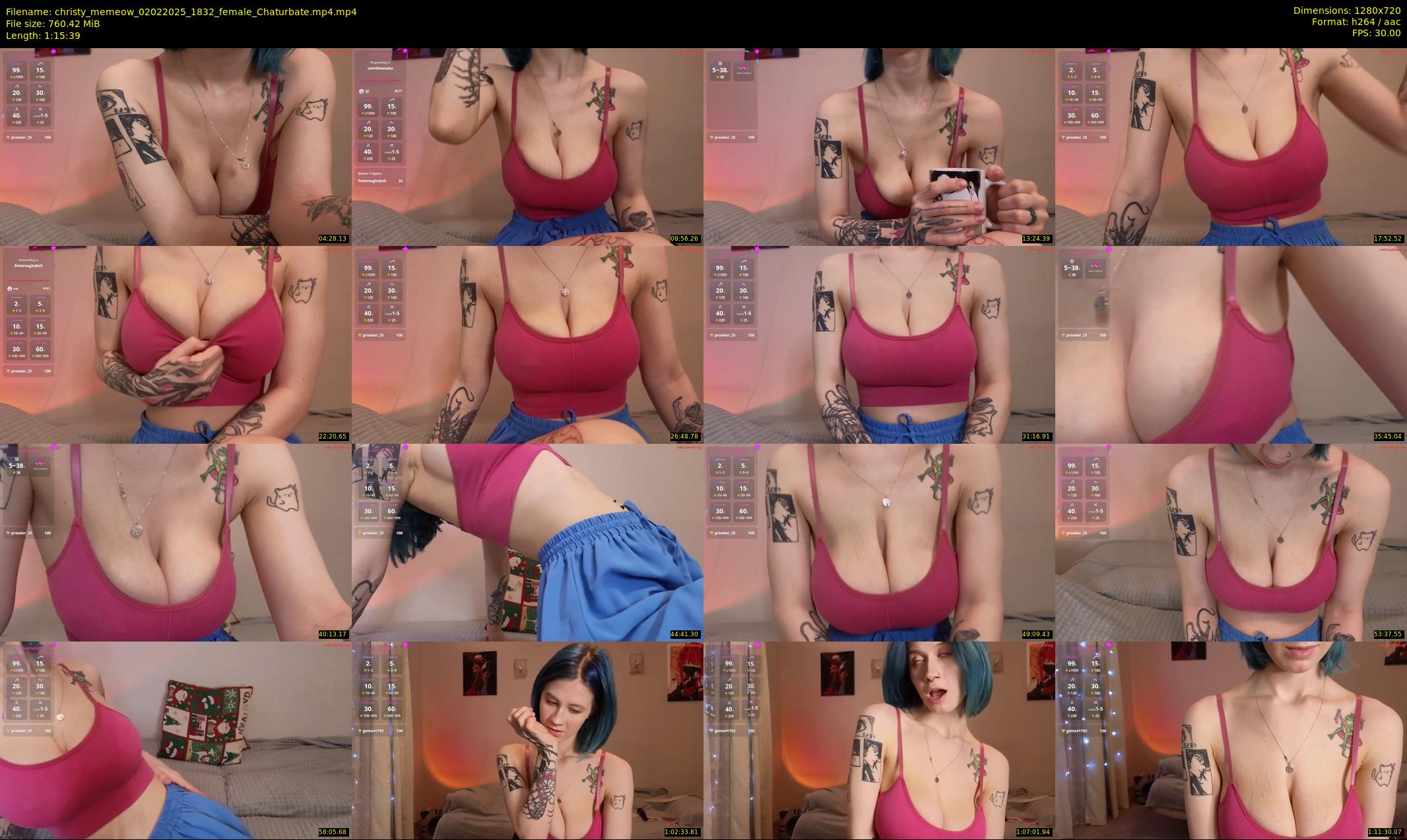 christy_memeow — 76 minute Chaturbate female cam show recording, 720p, Feb 2, 2025