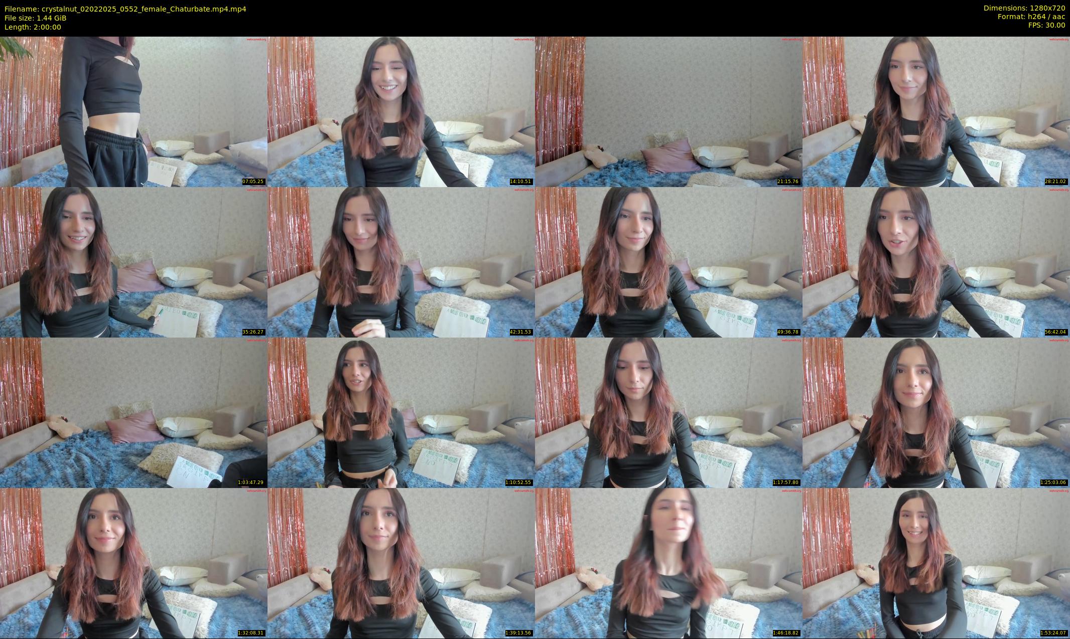 crystalnut — 120 minute Chaturbate female cam show recording, 720p, Feb 2, 2025