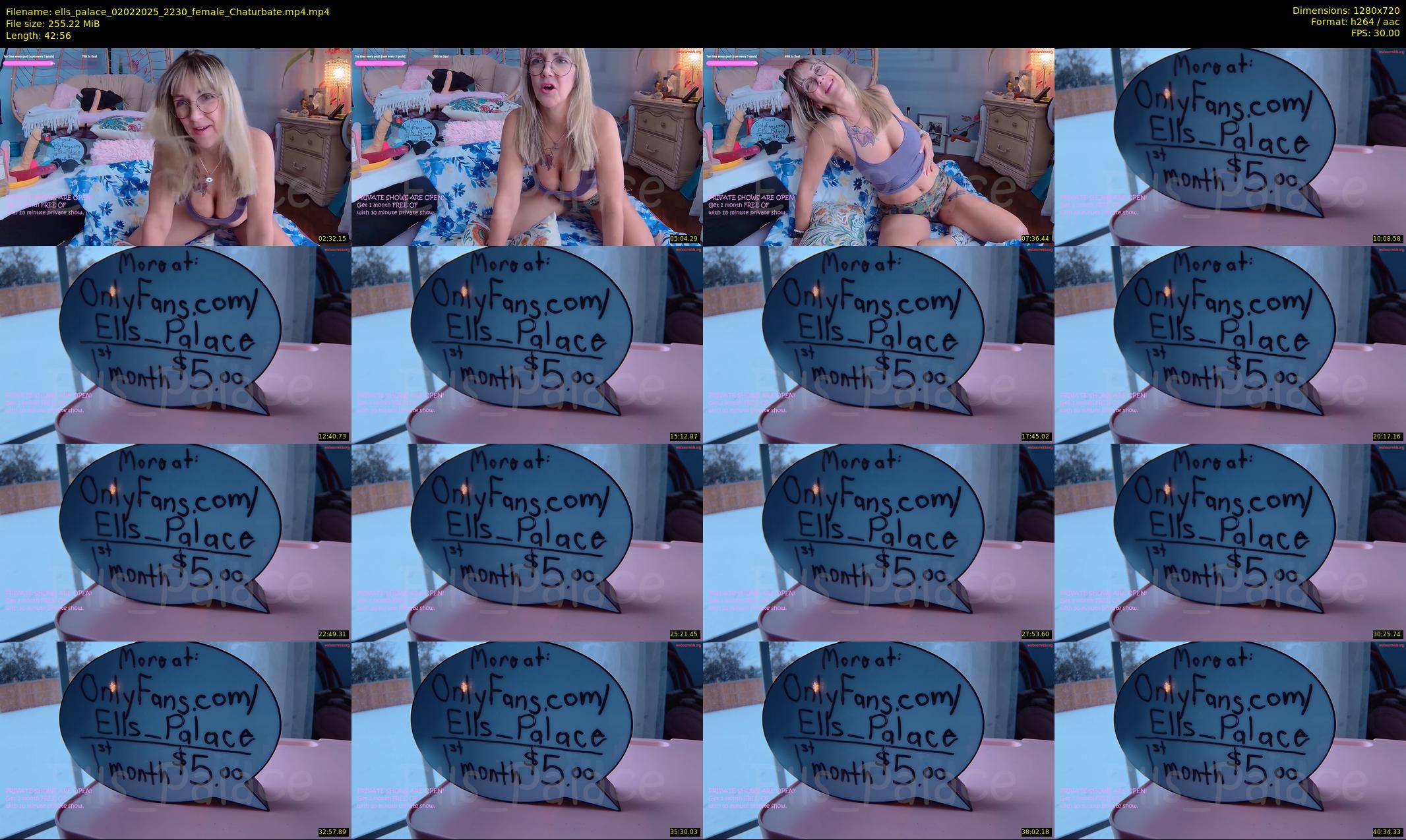 ells_palace — 43 minute Chaturbate female cam show recording, 720p, Feb 2, 2025