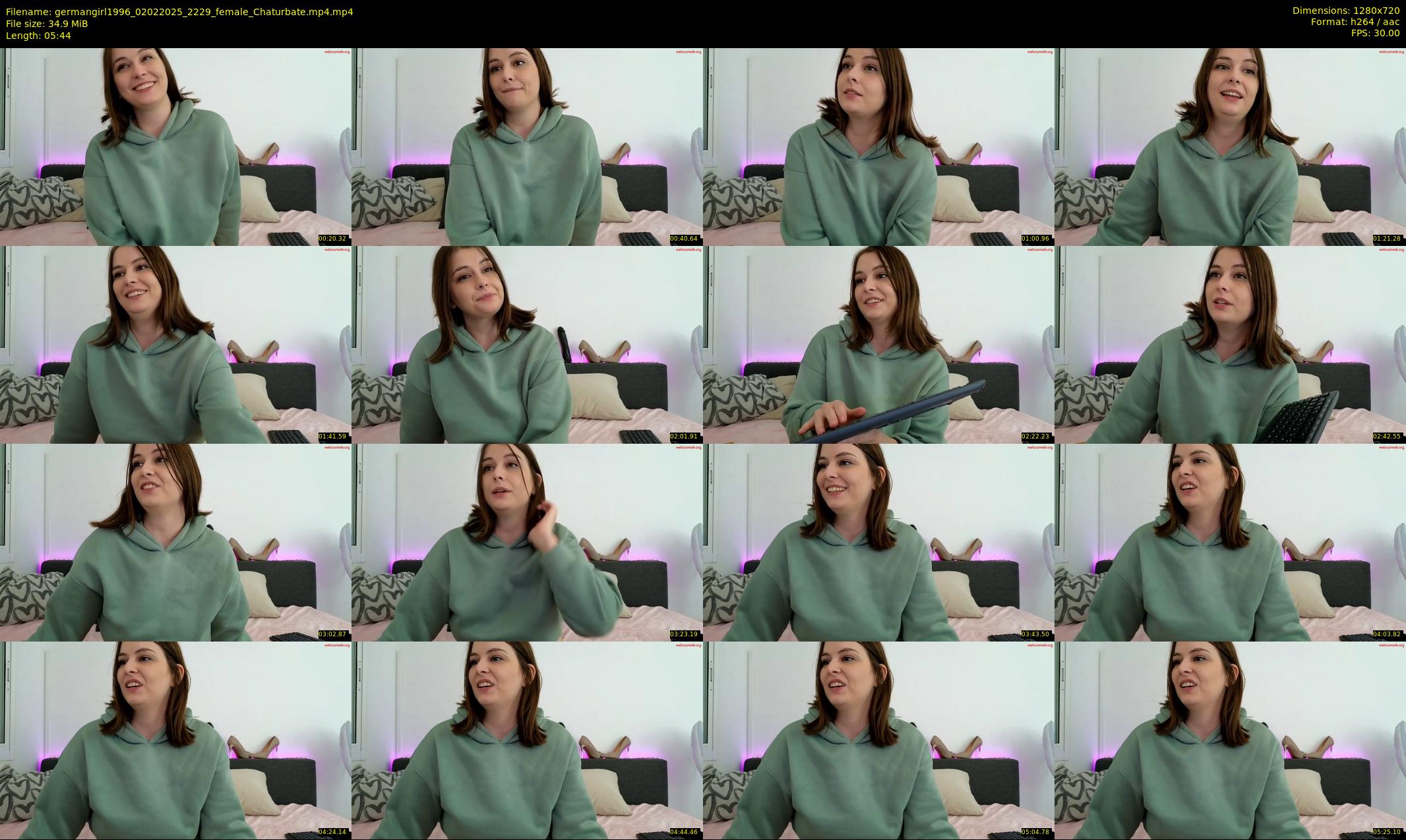 germangirl1996 — 6 minute Chaturbate female cam show recording, 720p, Feb 2, 2025