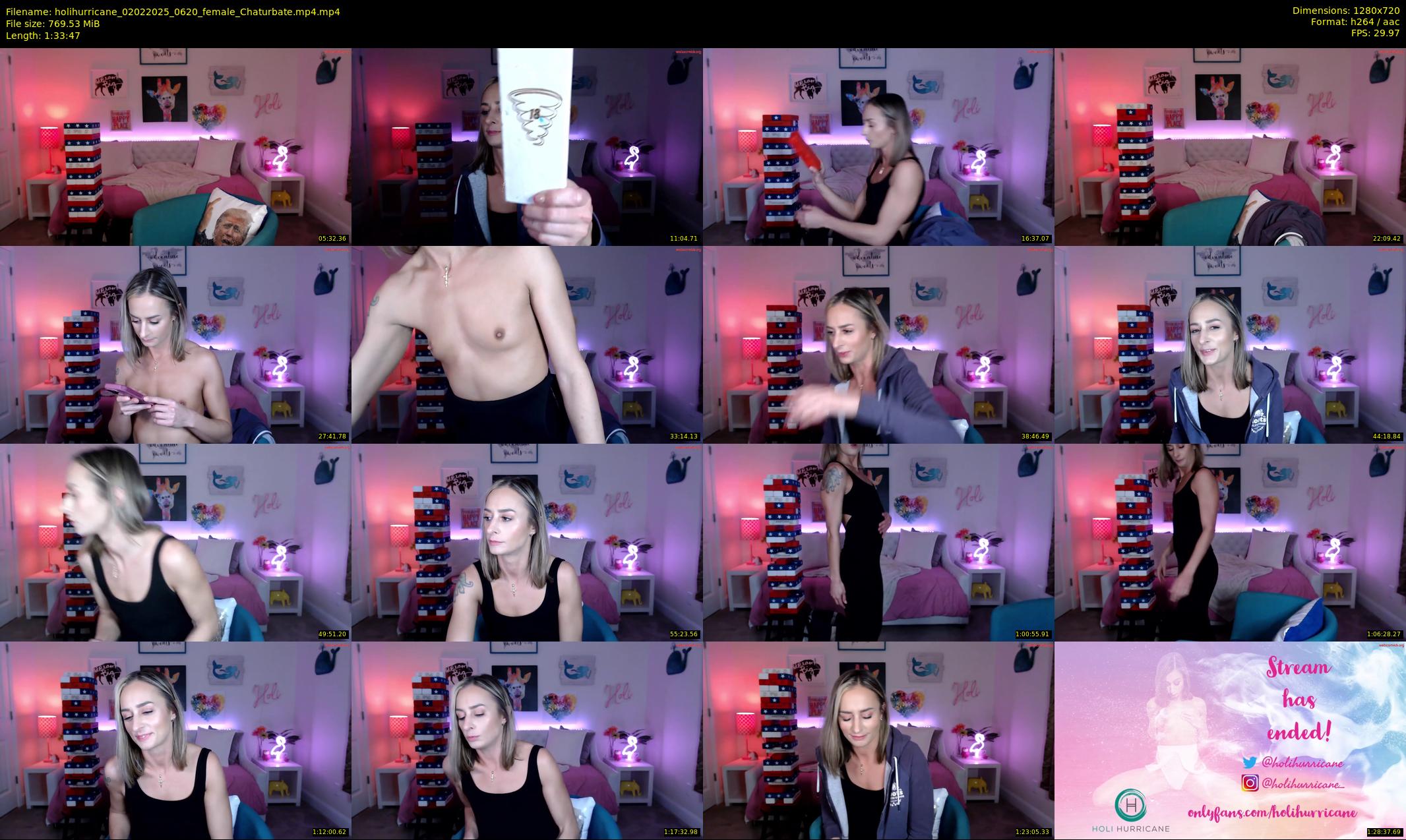 holihurricane — 94 minute Chaturbate female cam show recording, 720p, Feb 2, 2025