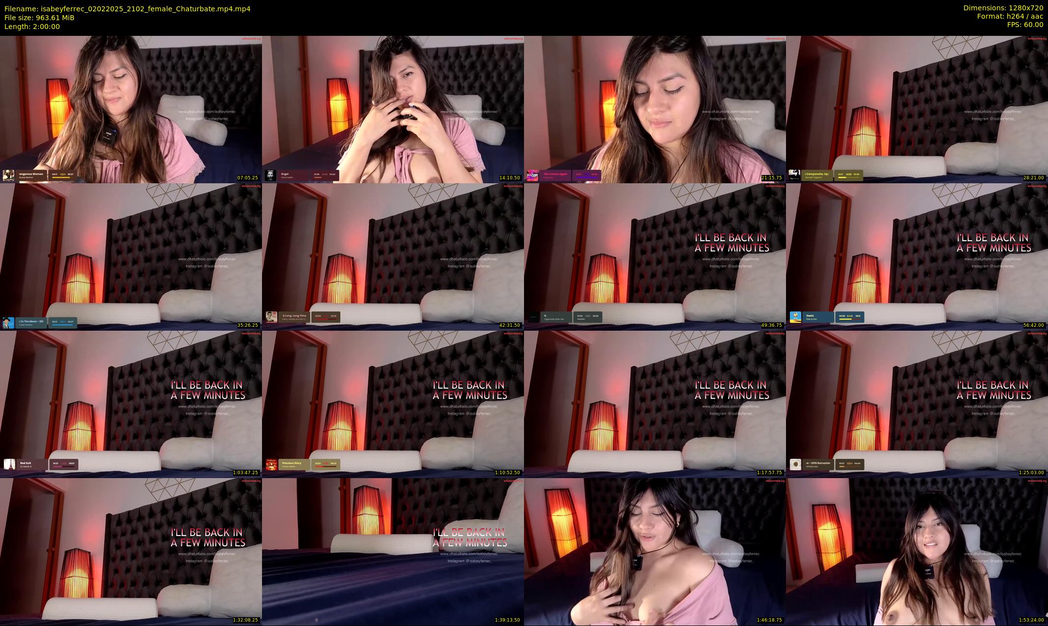 isabeyferrec — 120 minute Chaturbate female cam show recording, 720p, Feb 2, 2025