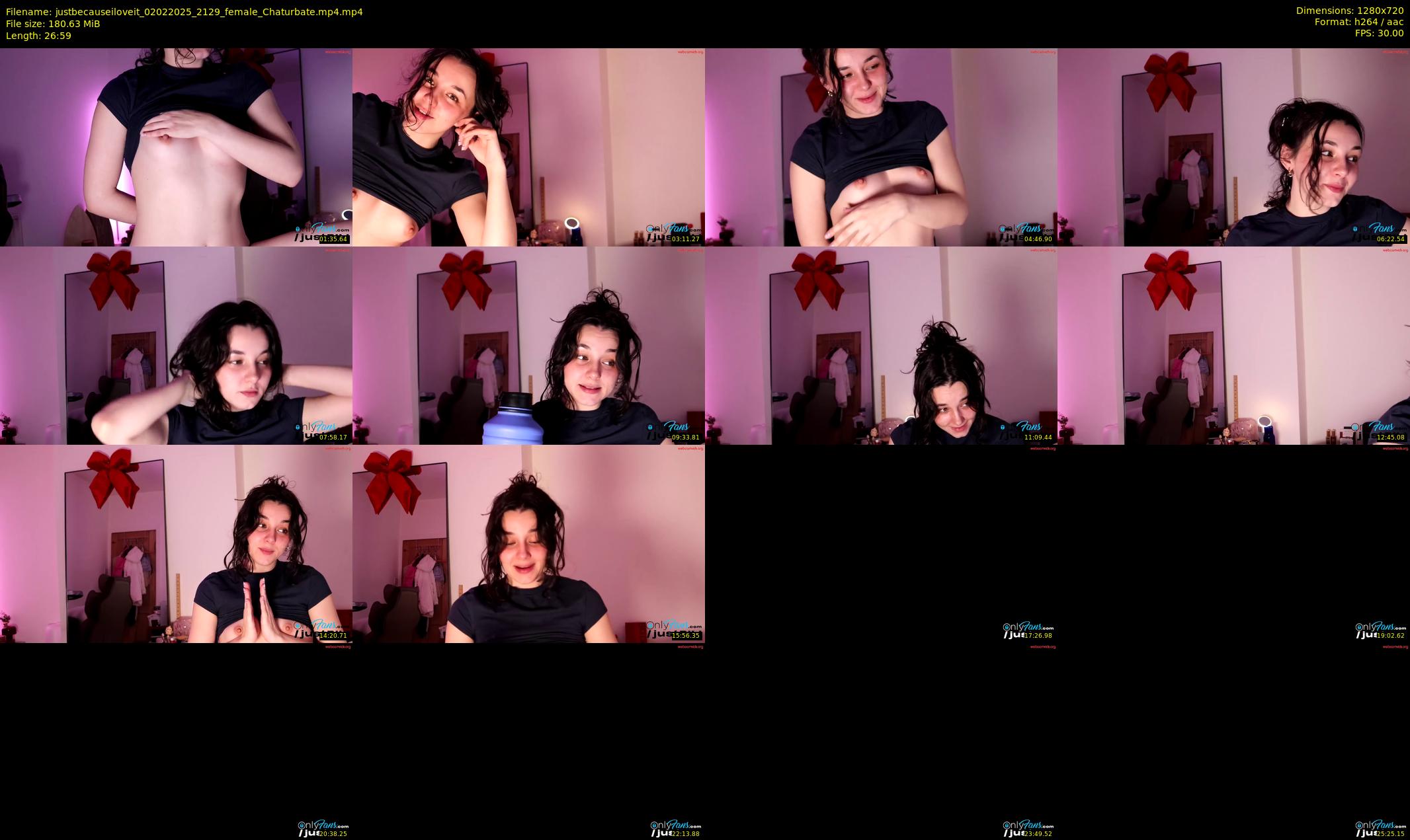 justbecauseiloveit — 27 minute Chaturbate female cam show recording, 720p, Feb 2, 2025
