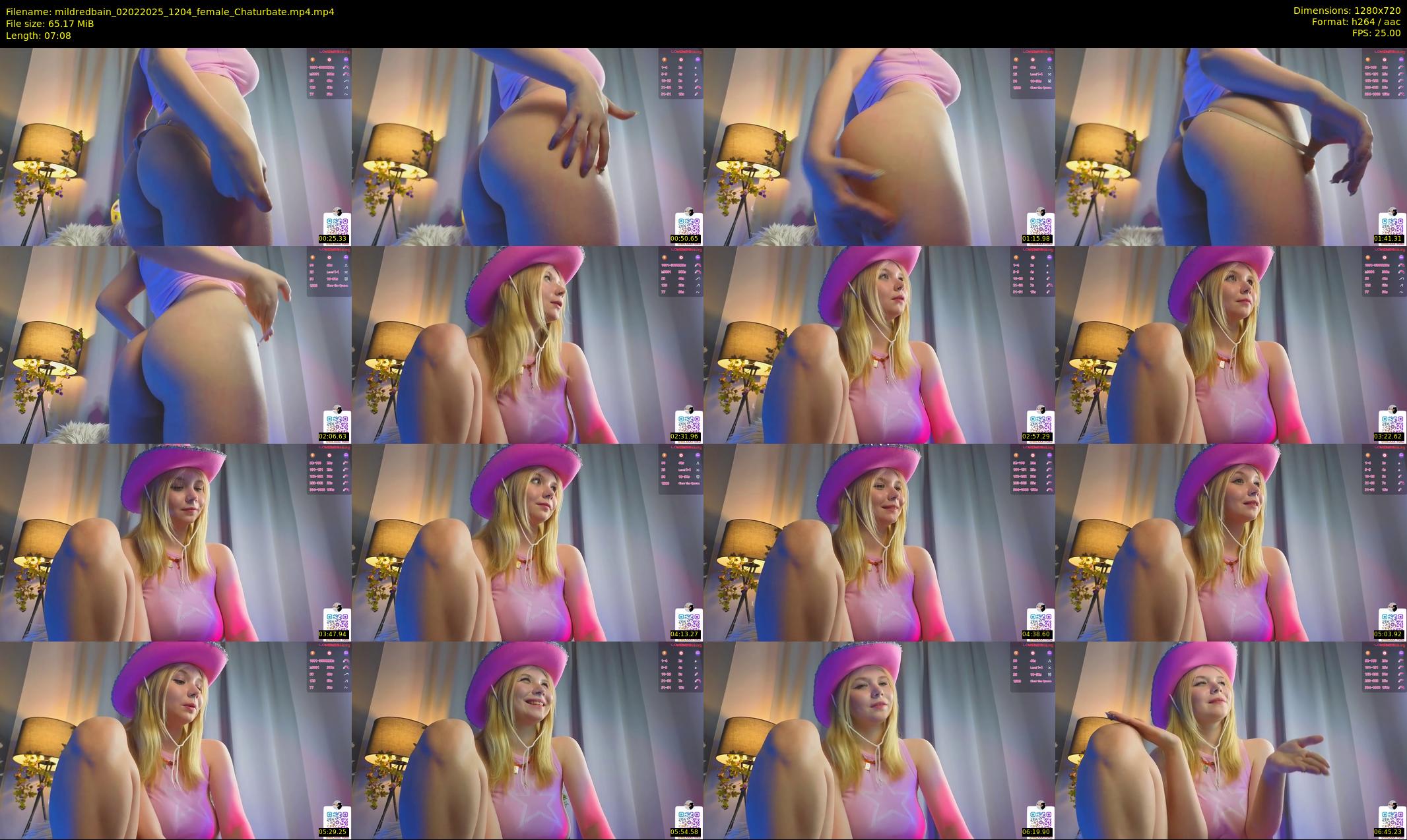 mildredbain — 8 minute Chaturbate female cam show recording, 720p, Feb 2, 2025