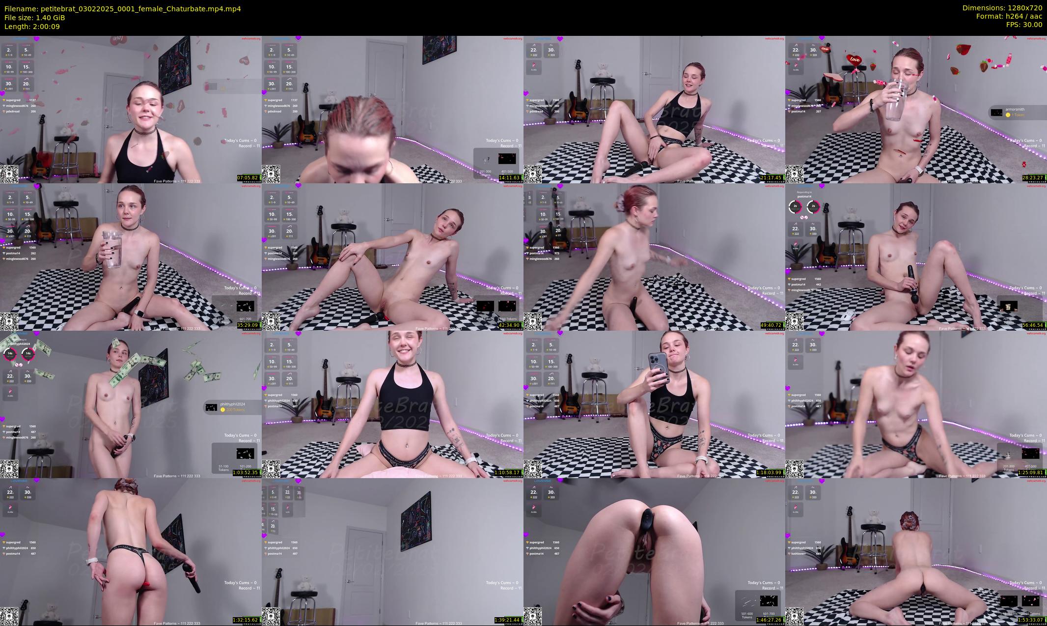 petitebrat — 121 minute Chaturbate female cam show recording, 720p, Feb 3, 2025