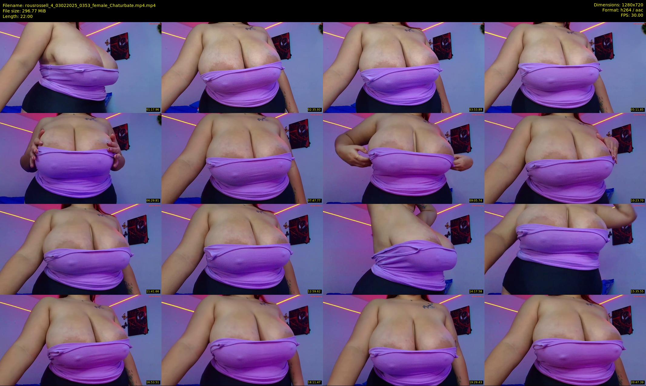 rousrossell_4 — 22 minute Chaturbate female cam show recording, 720p, Feb 3, 2025