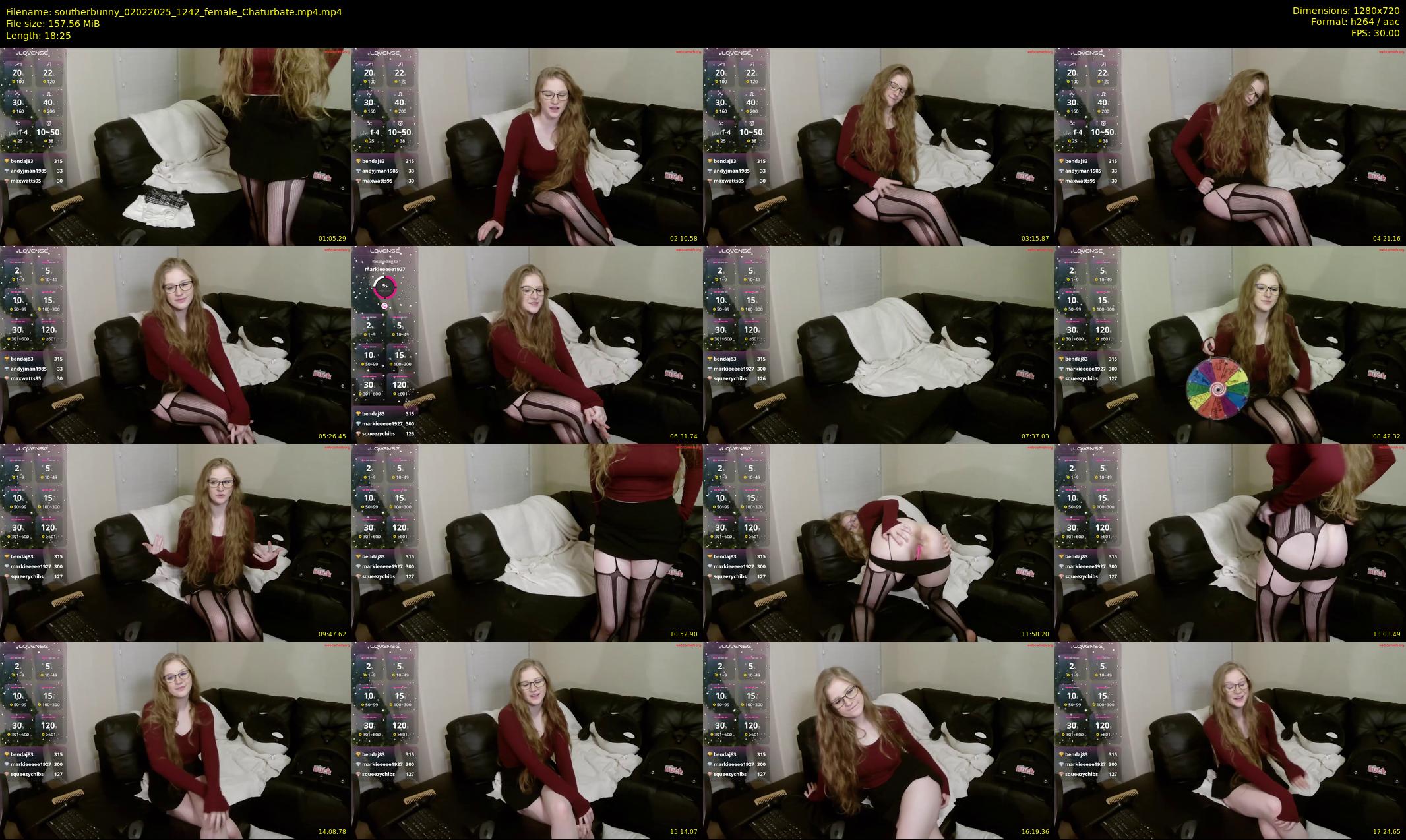southerbunny — 19 minute Chaturbate female cam show recording, 720p, Feb 2, 2025