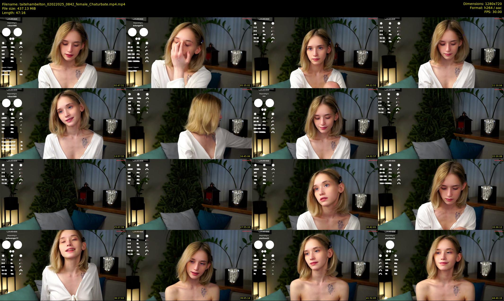 taitehambelton — 48 minute Chaturbate female cam show recording, 720p, Feb 2, 2025